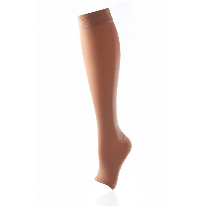 Below Knee Stockings Open Toe Stockings Class 1 Sand Large