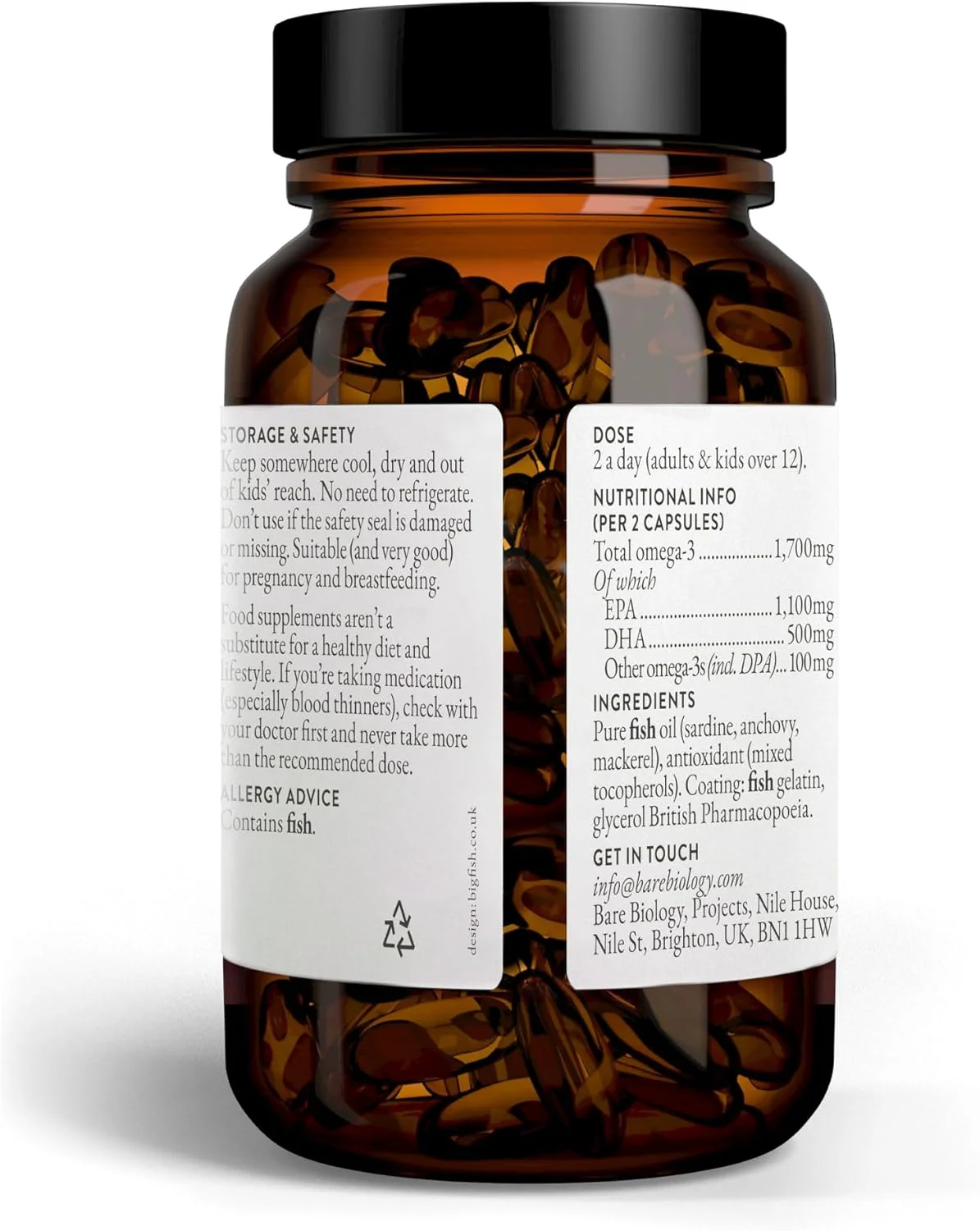 Life & Soul Omega 3 Fish Oil Daily 60 capsules - Image 3