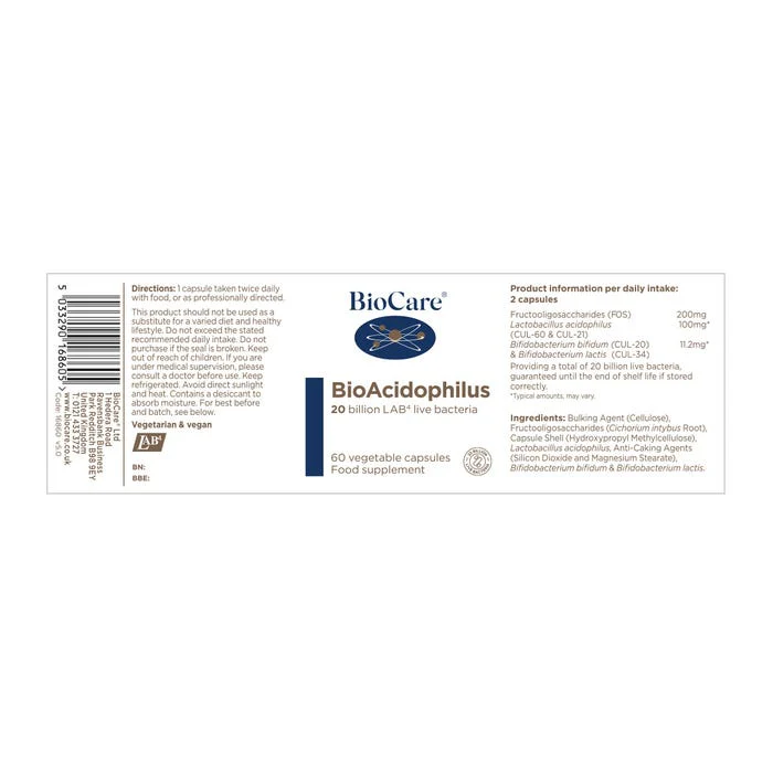 Bioacidophilus 60 capsules - Image 2