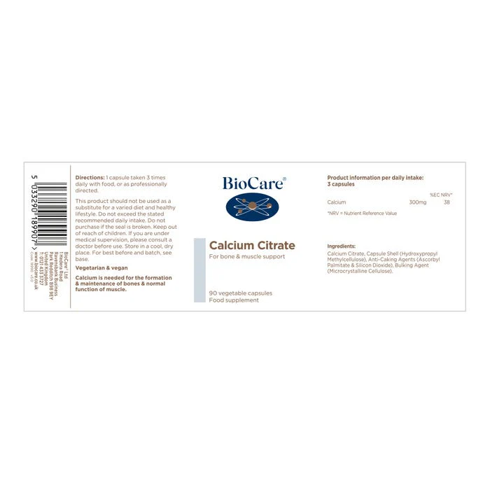 Calcium Citrate 90 capsules - Image 2