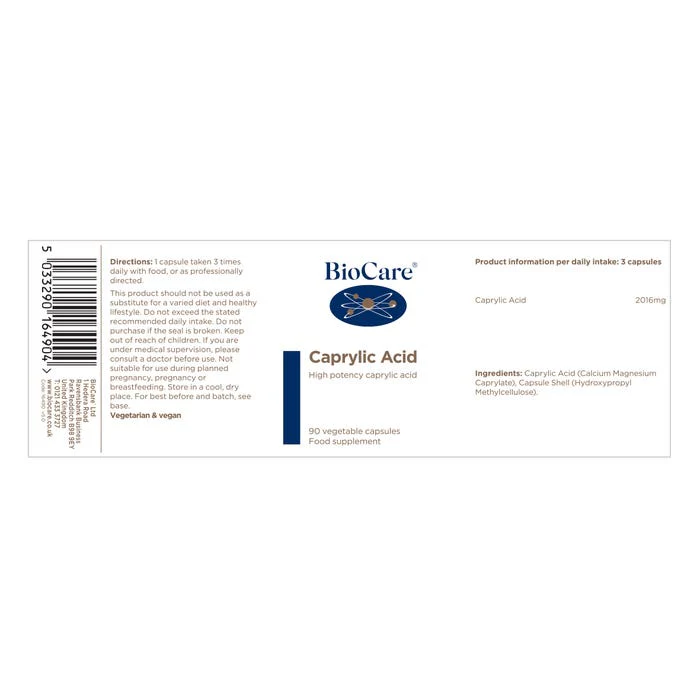 Caprylic Acid 90 capsules - Image 2