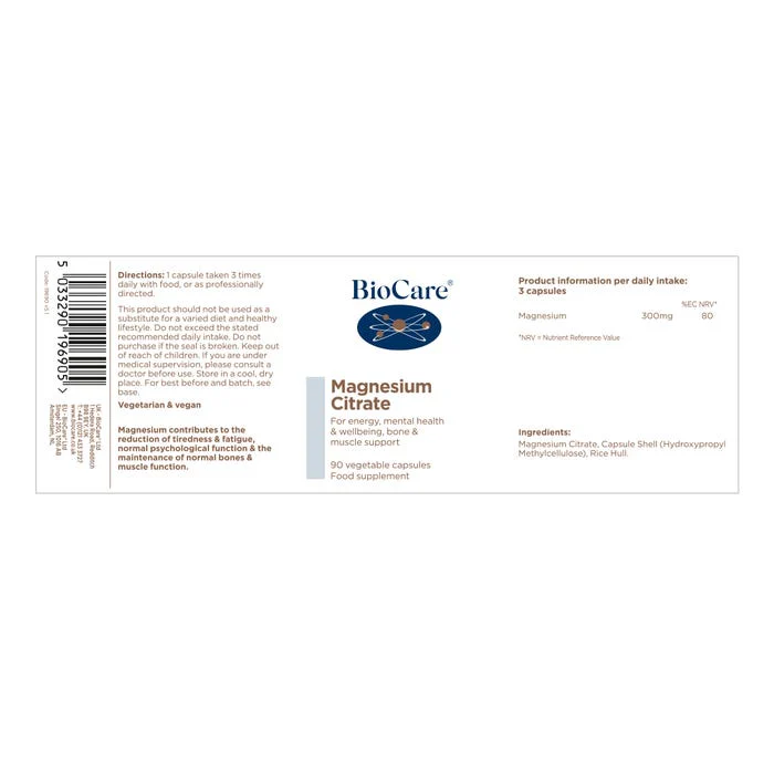 Magnesium Citrate 90 capsules - Image 2
