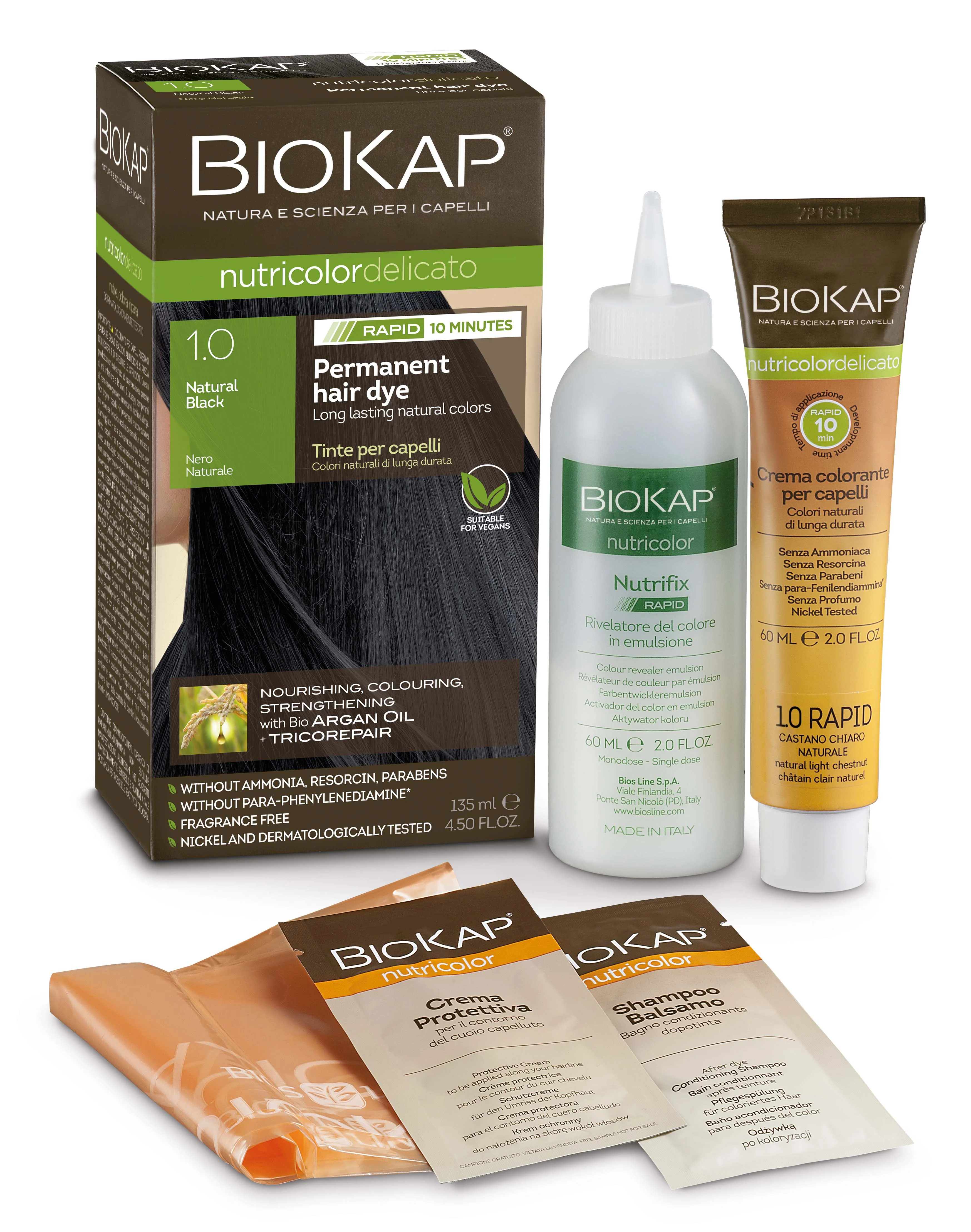 Natural Black 1.0 Rapid Hair Dye 135ml