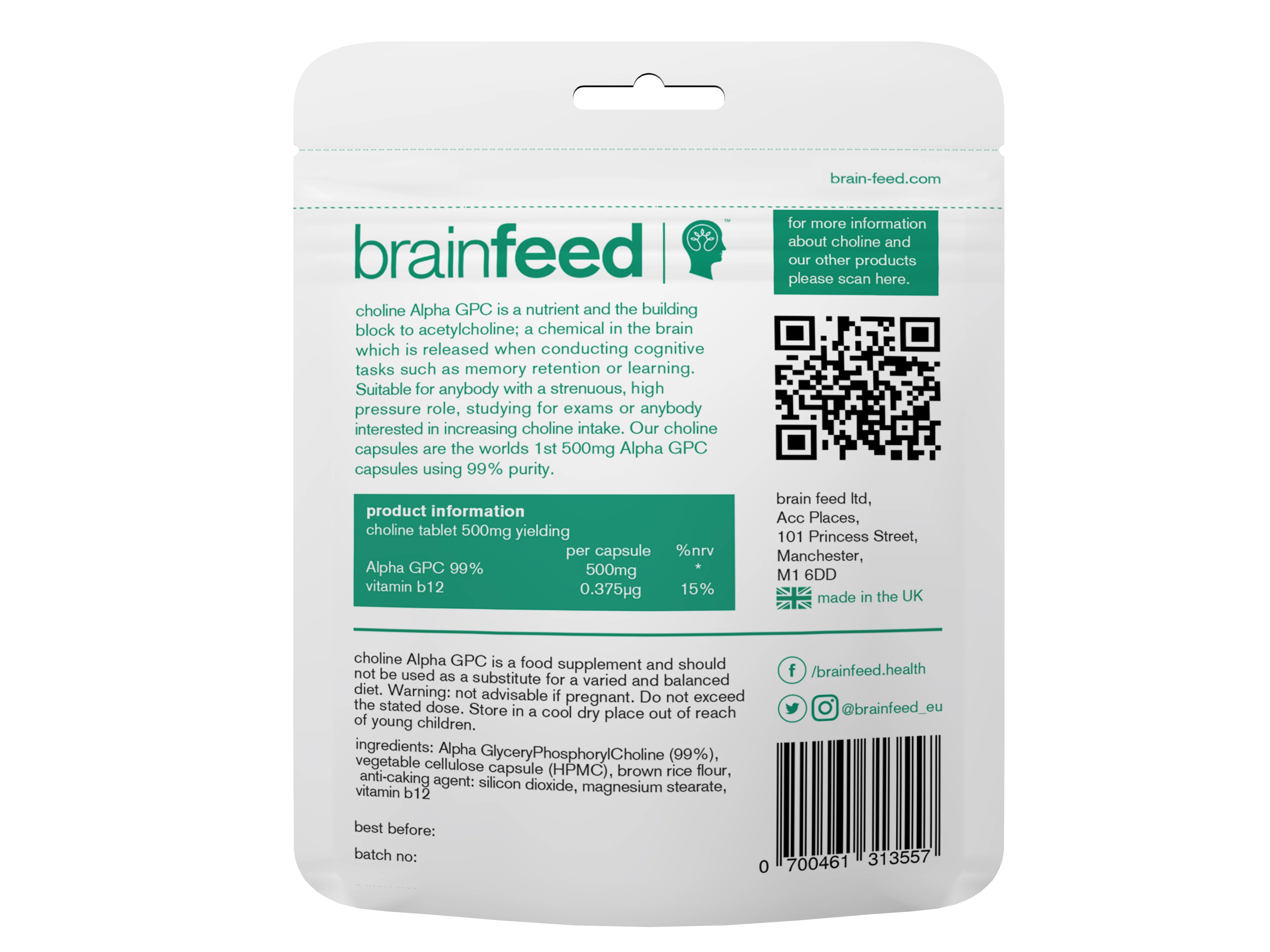 Choline 60 tablets - Image 2