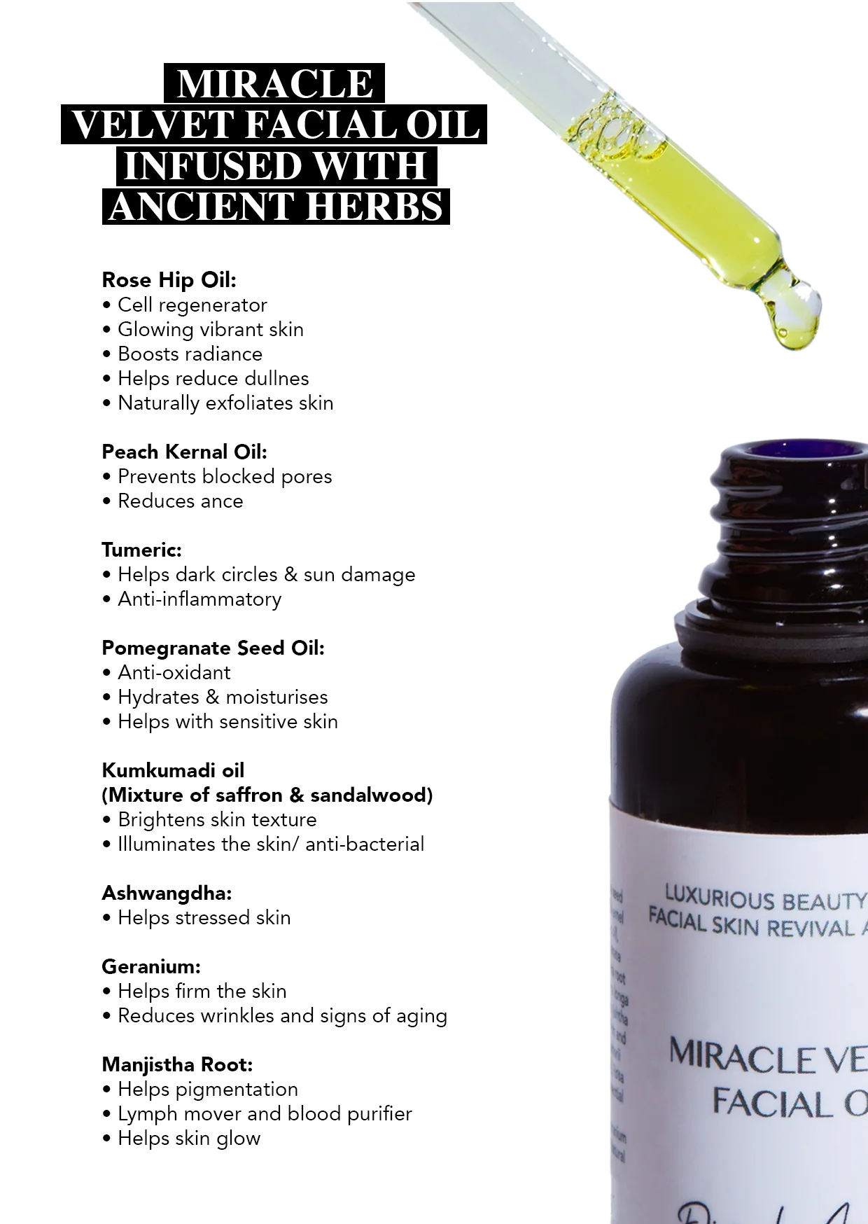 Miracle Velvet Facial Oil 50ml - Image 4