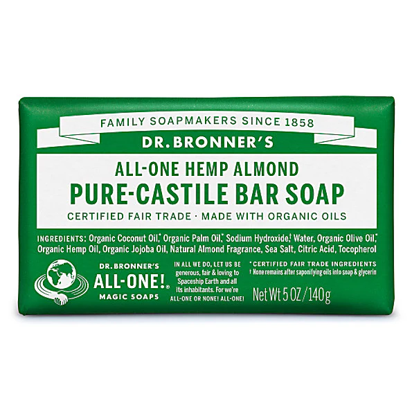 Pure-Castile Bar Soap - Almond 140g