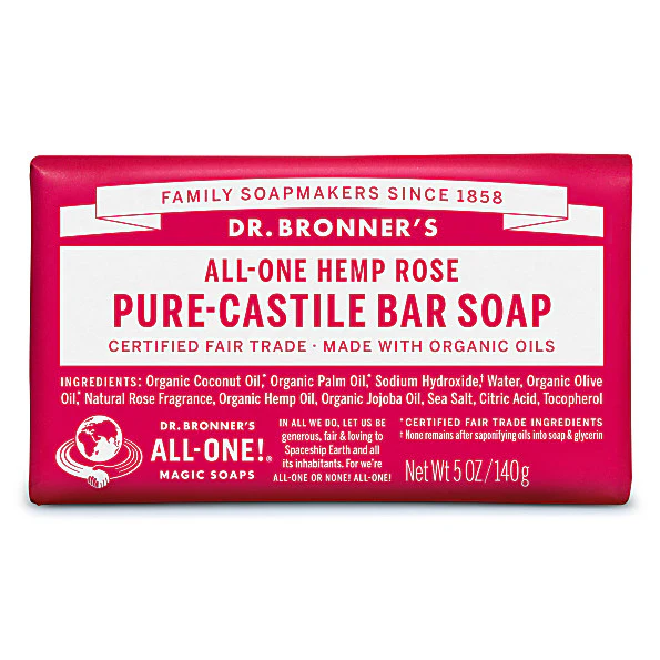 Pure-Castile Bar Soap - Rose 140g