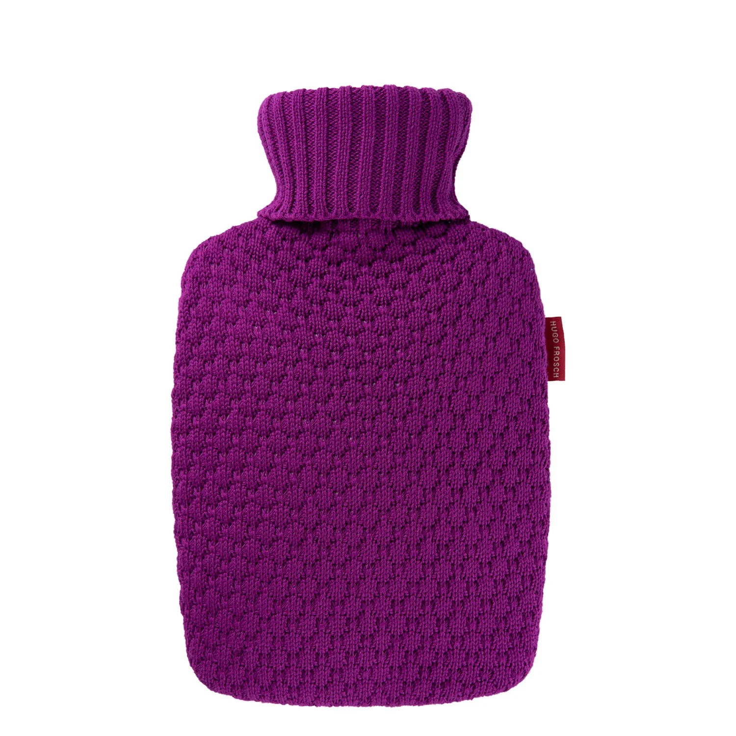 Eco Hot Water Bottle with Raspberry Cover