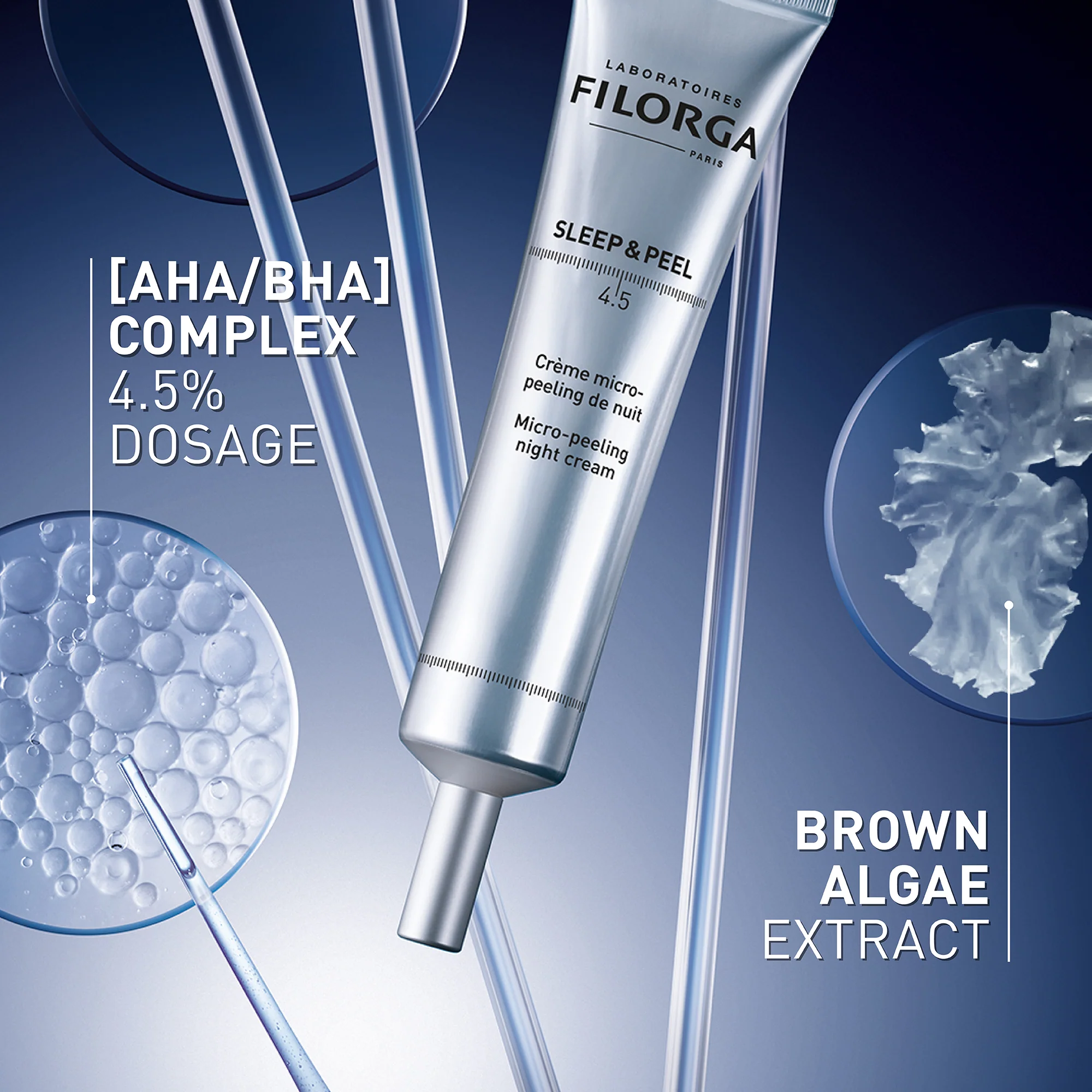 Sleep & Peel 4.5 - Anti-Ageing AHA + BHA Micro-Peeling Night Cream For Refined Skin Texture 40ml - Image 6