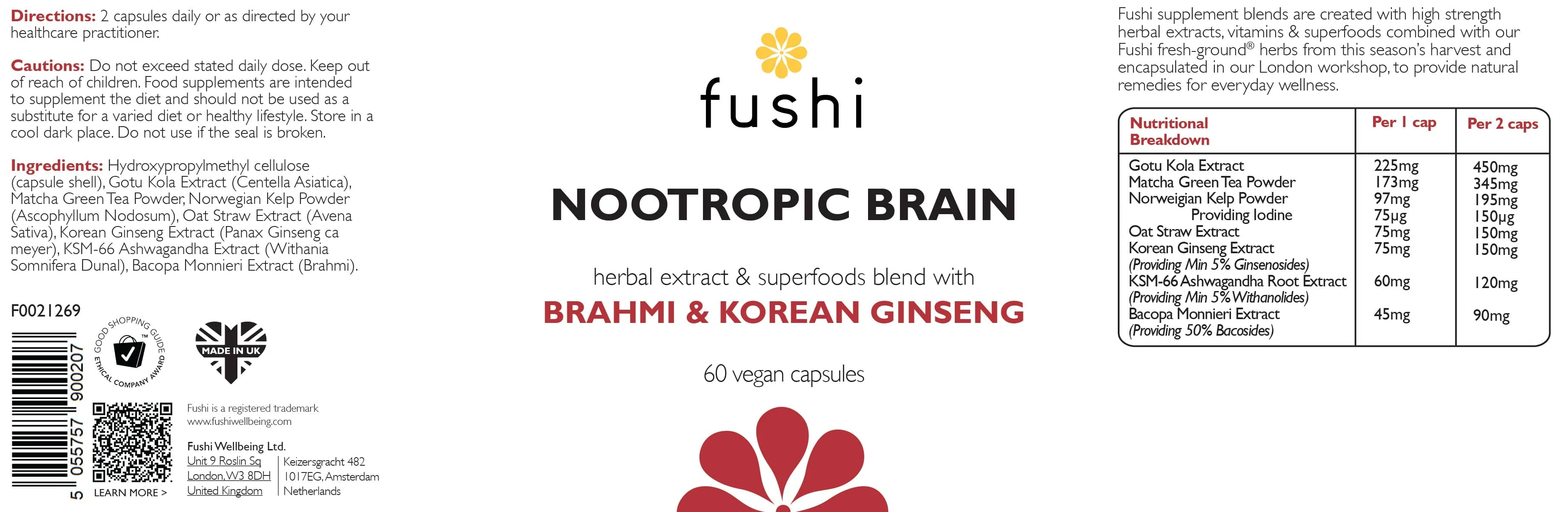 Nootropic Brain Blend 60 capsules - Image 4