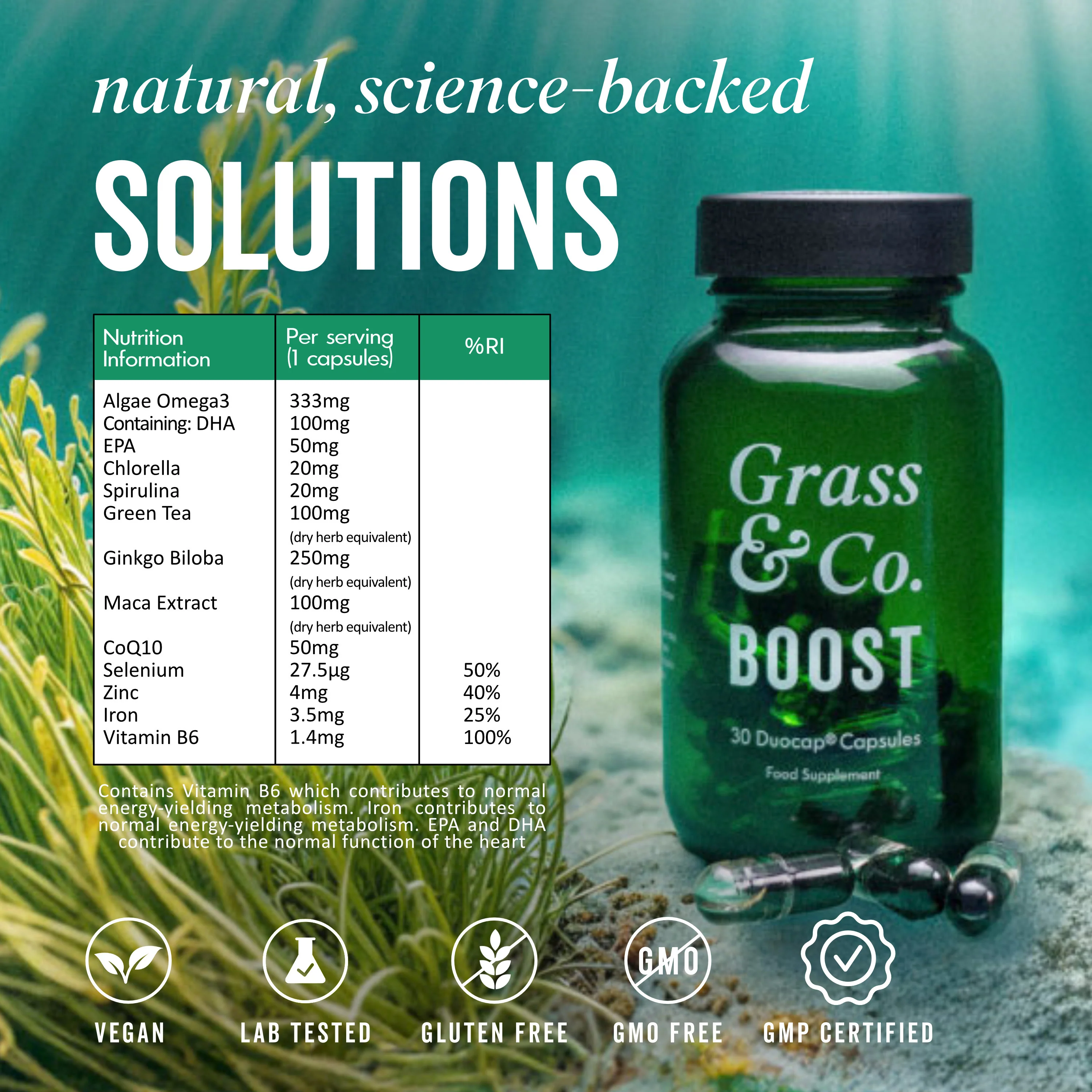 Boost Vegan Omega Sea Greens For Men Capsules 30 Capsule - Image 9