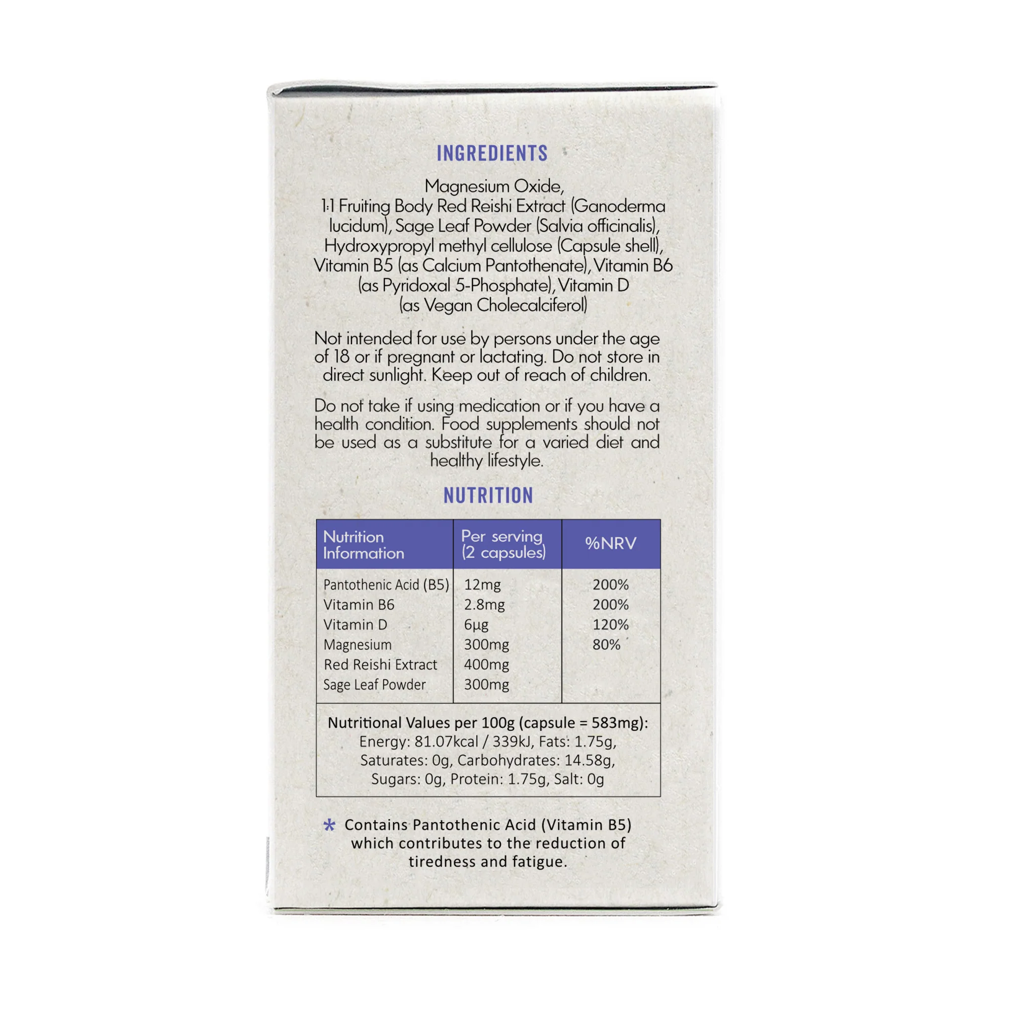Dream Reishi Mushrooms With Magnesium + Sage 60 Capsule - Image 5