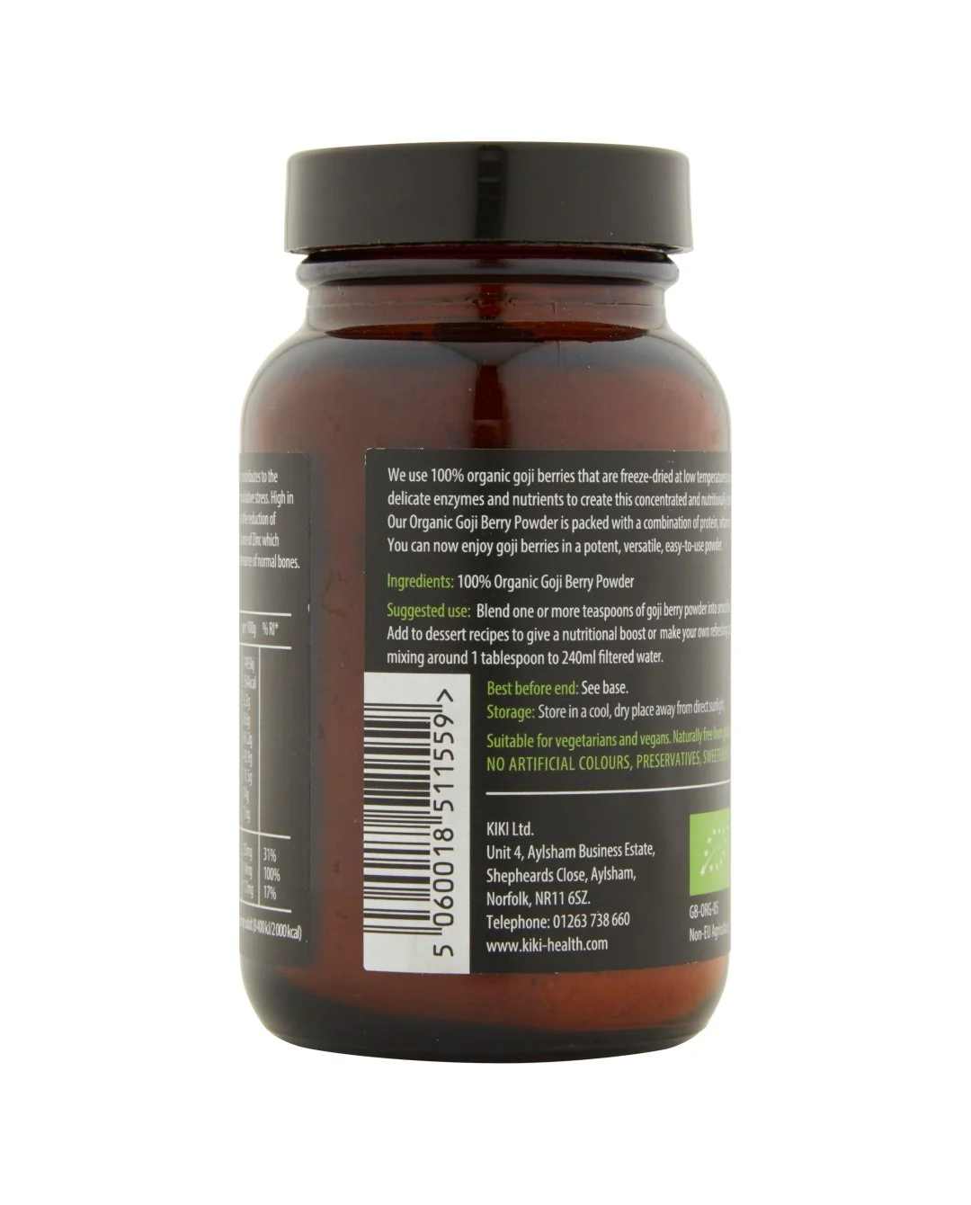 Organic Goji Berry Powder 70g - Image 2