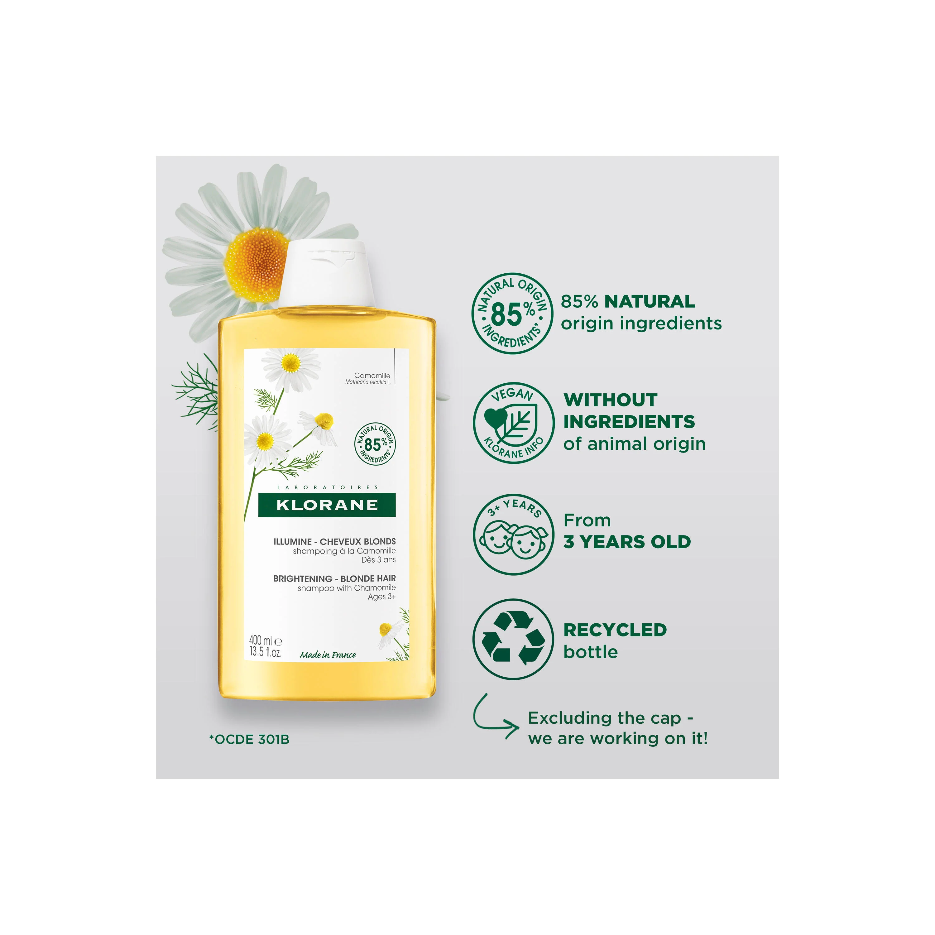 Brightening Shampoo With Camomile 400ml - Image 3