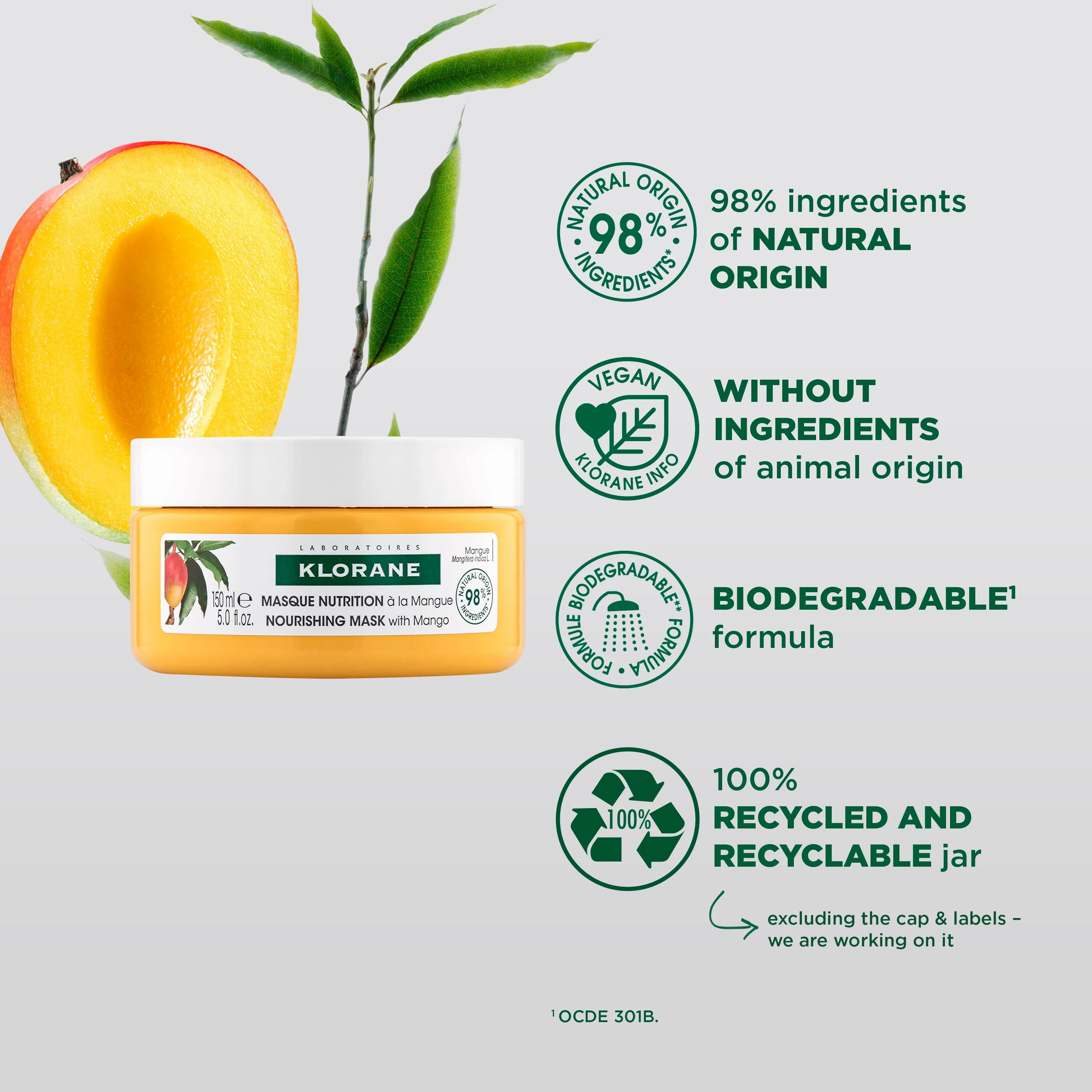 Nourishing Mask with Mango for Dry Hair 150ml - Image 3