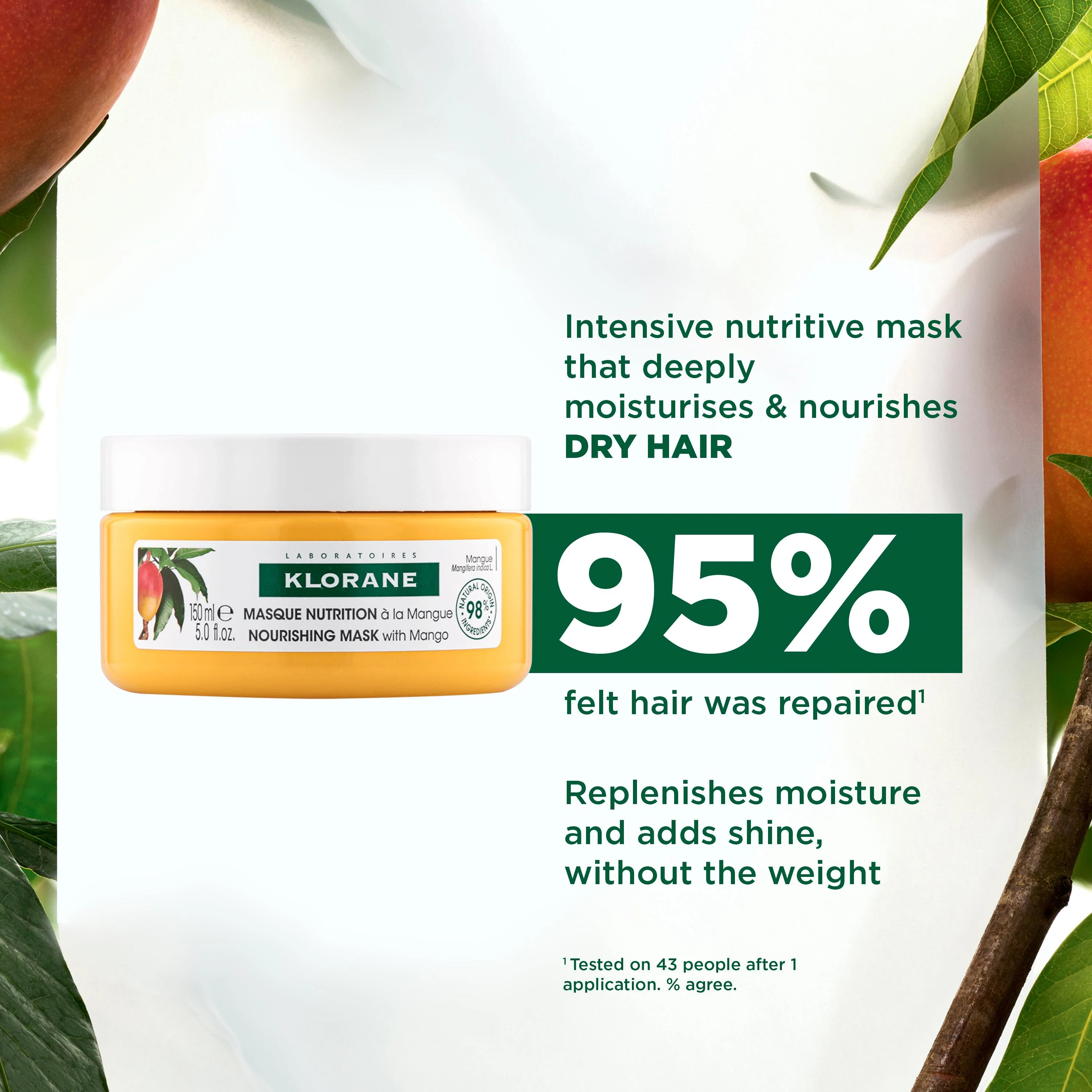 Nourishing Mask with Mango for Dry Hair 150ml - Image 5