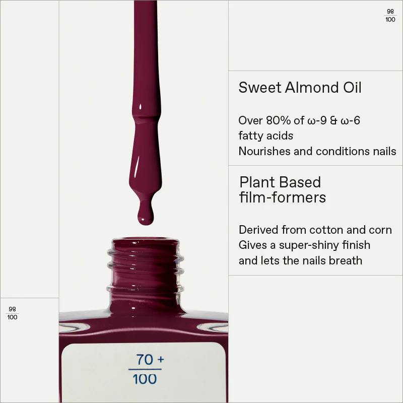 No No Nail Polish 59 Burgundy Red 11ml - Image 2