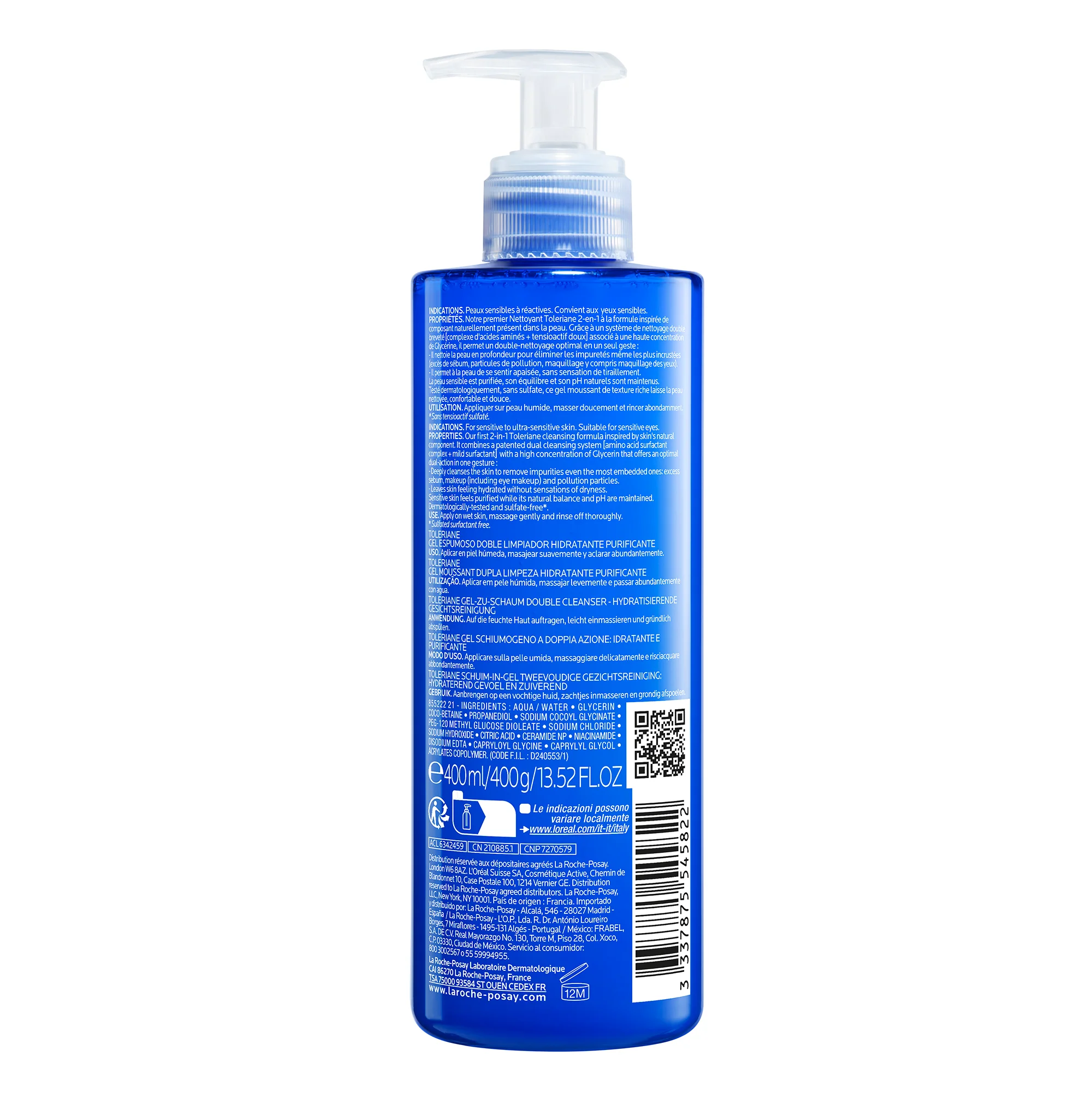 Toleriane Gel To Foam Double Cleanser 400ml - Image 3