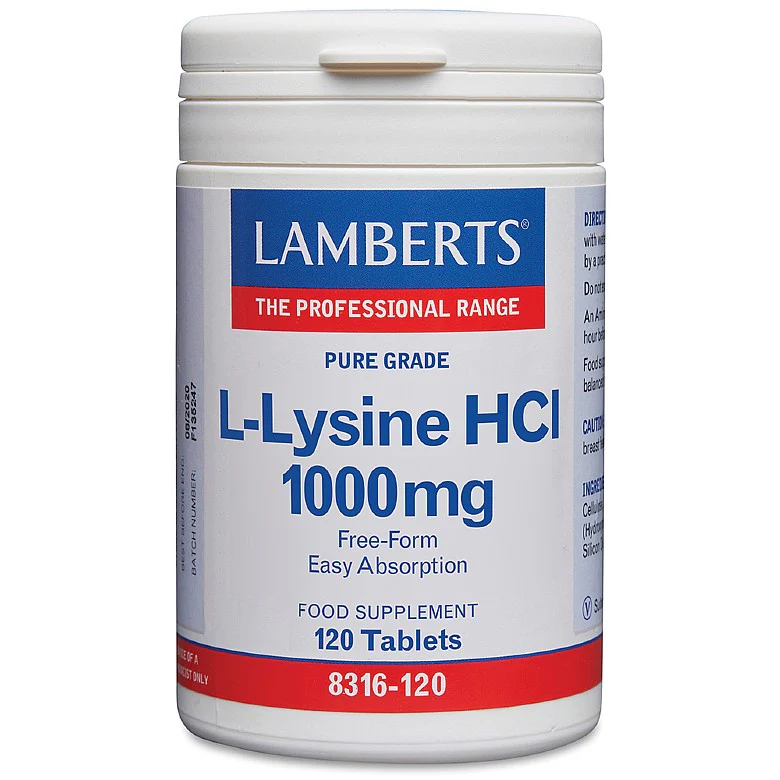 L-Lysine 1000mg 120 tablets