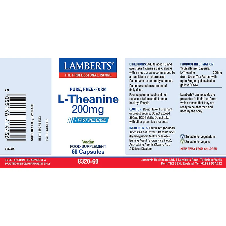 L-Theanine 200mg 60 capsules - Image 3