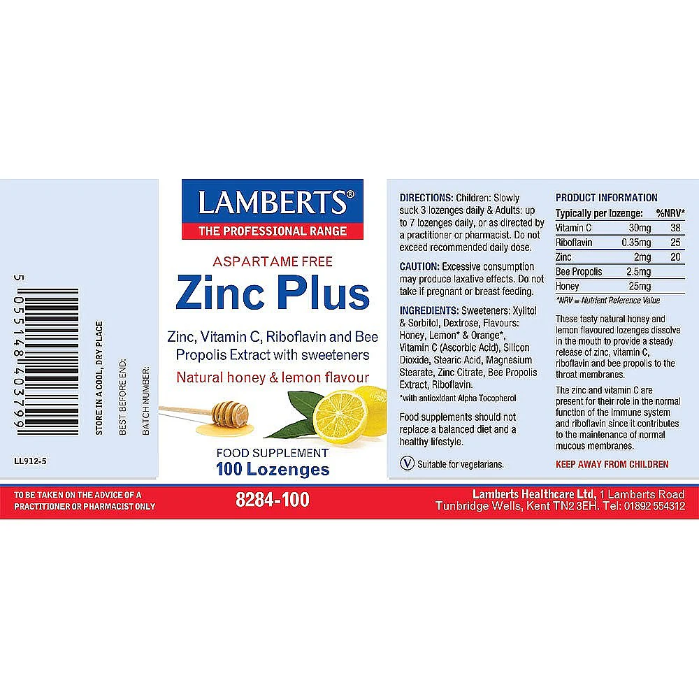 Zinc Plus Lozenges 100 lozenges - Image 2