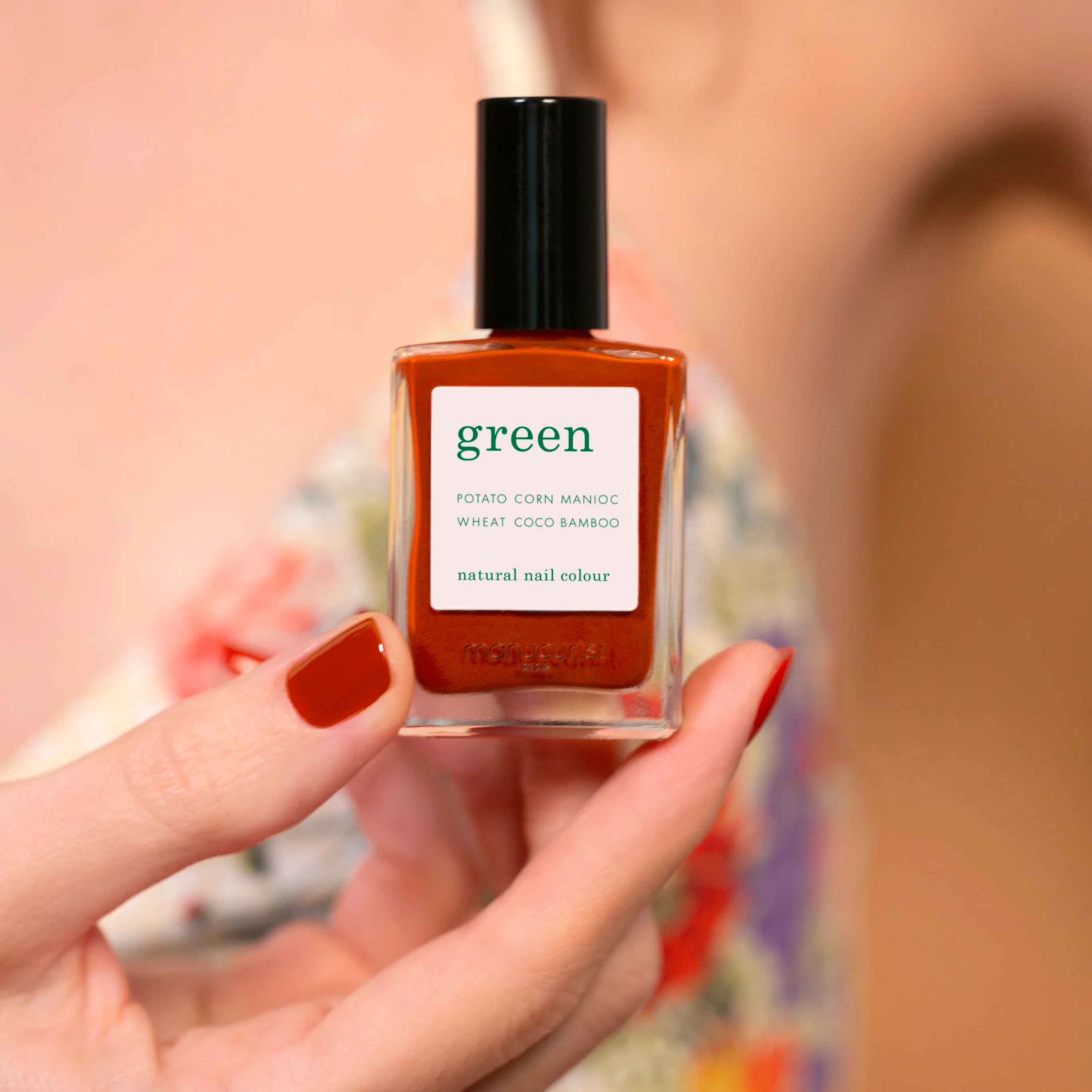 Green Natural Nail Polish Indian Summer 15ml - Image 3
