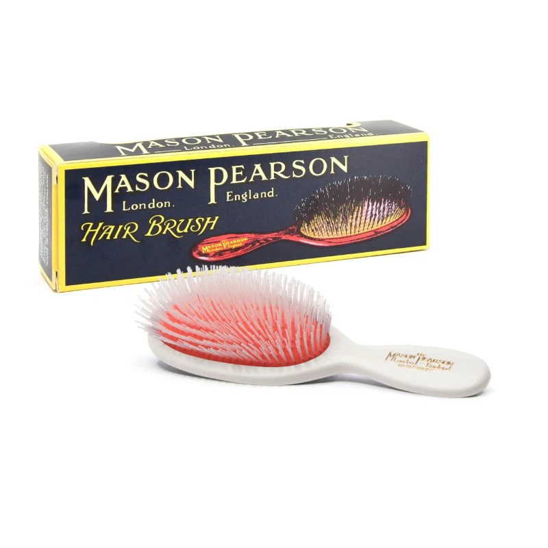 Pocket Bristle Nylon Hairbrush White BN4WH