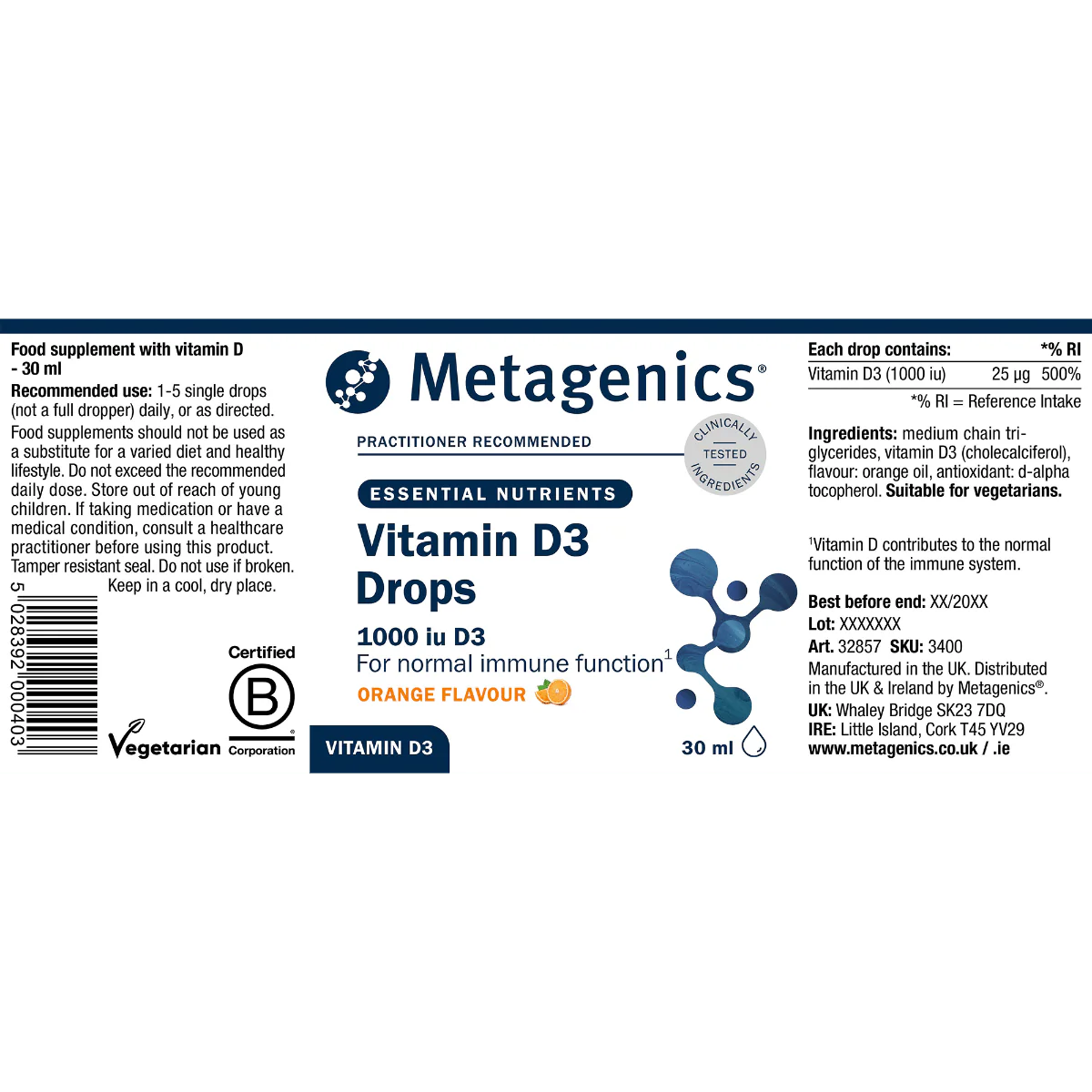 Vitamin D3 Drops 30ml - Image 3