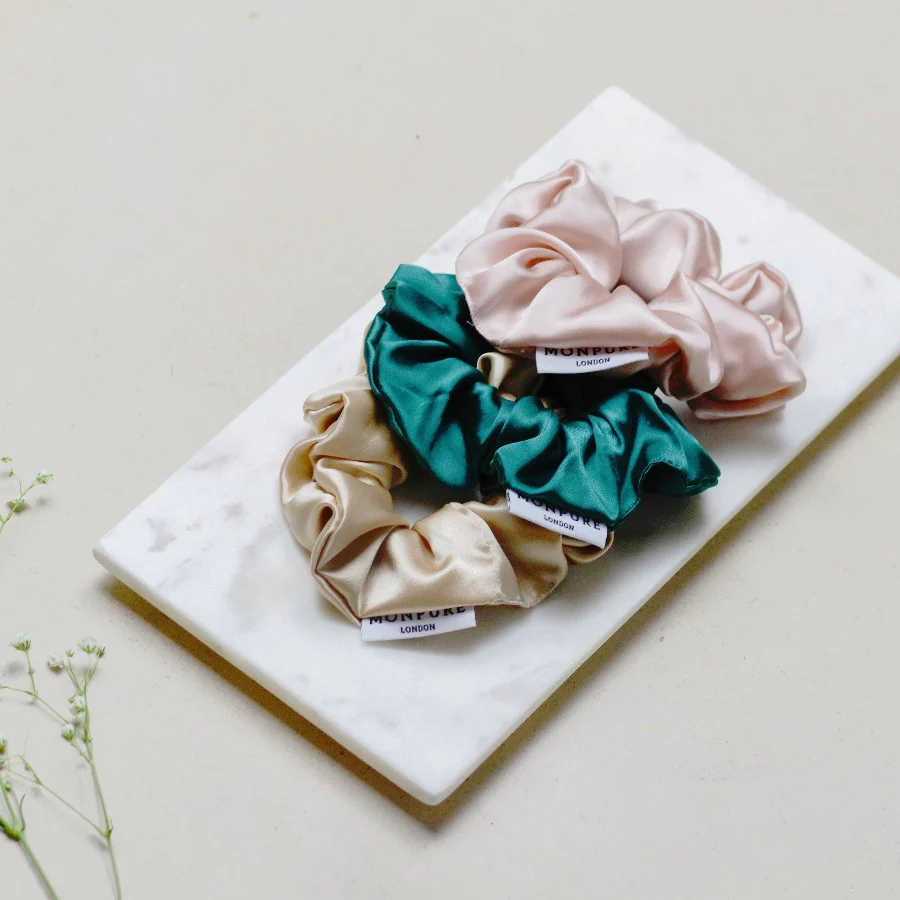 Style and Protect Silk Scrunchie Trio - Image 2