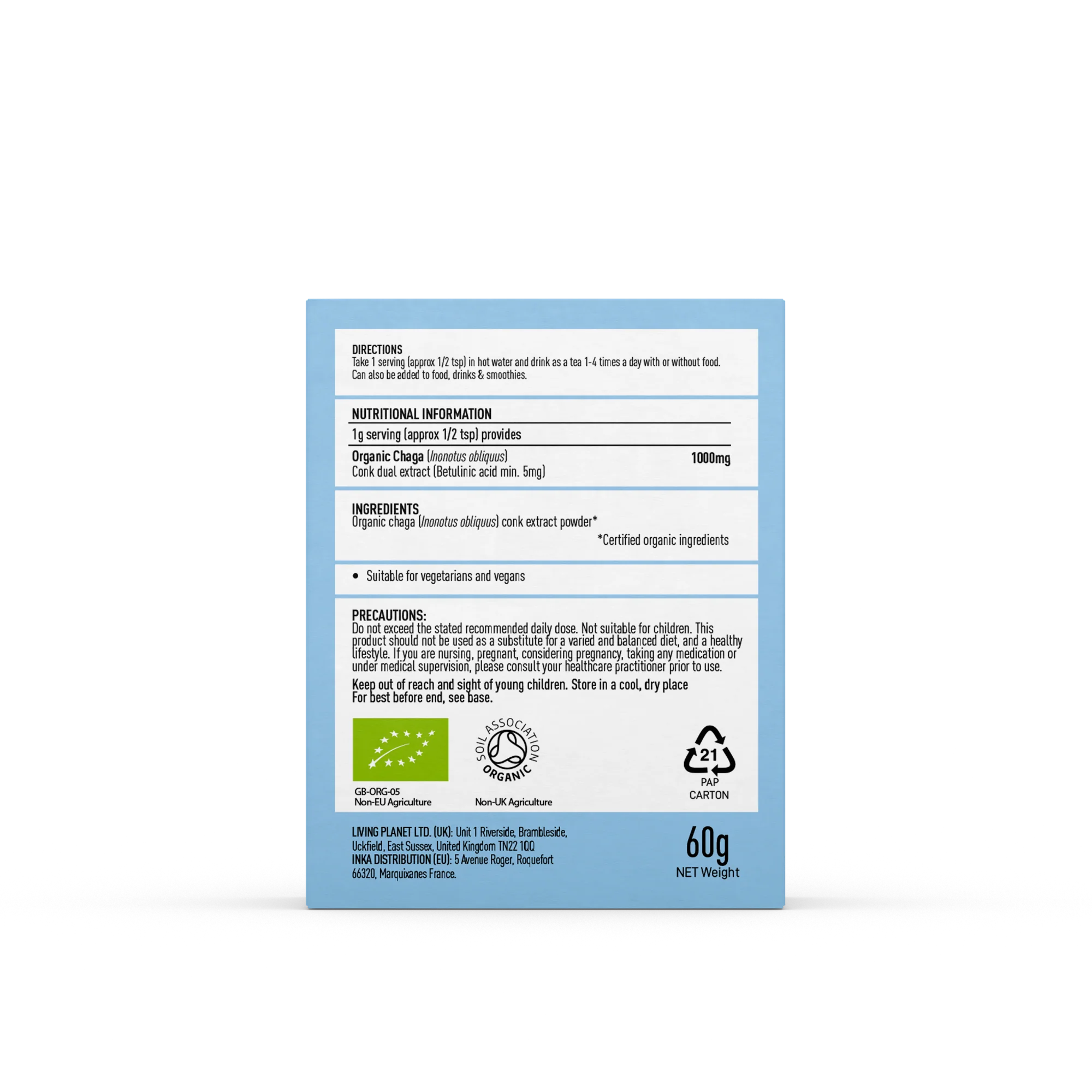 Chaga Pure Grade Extract 60g - Image 2