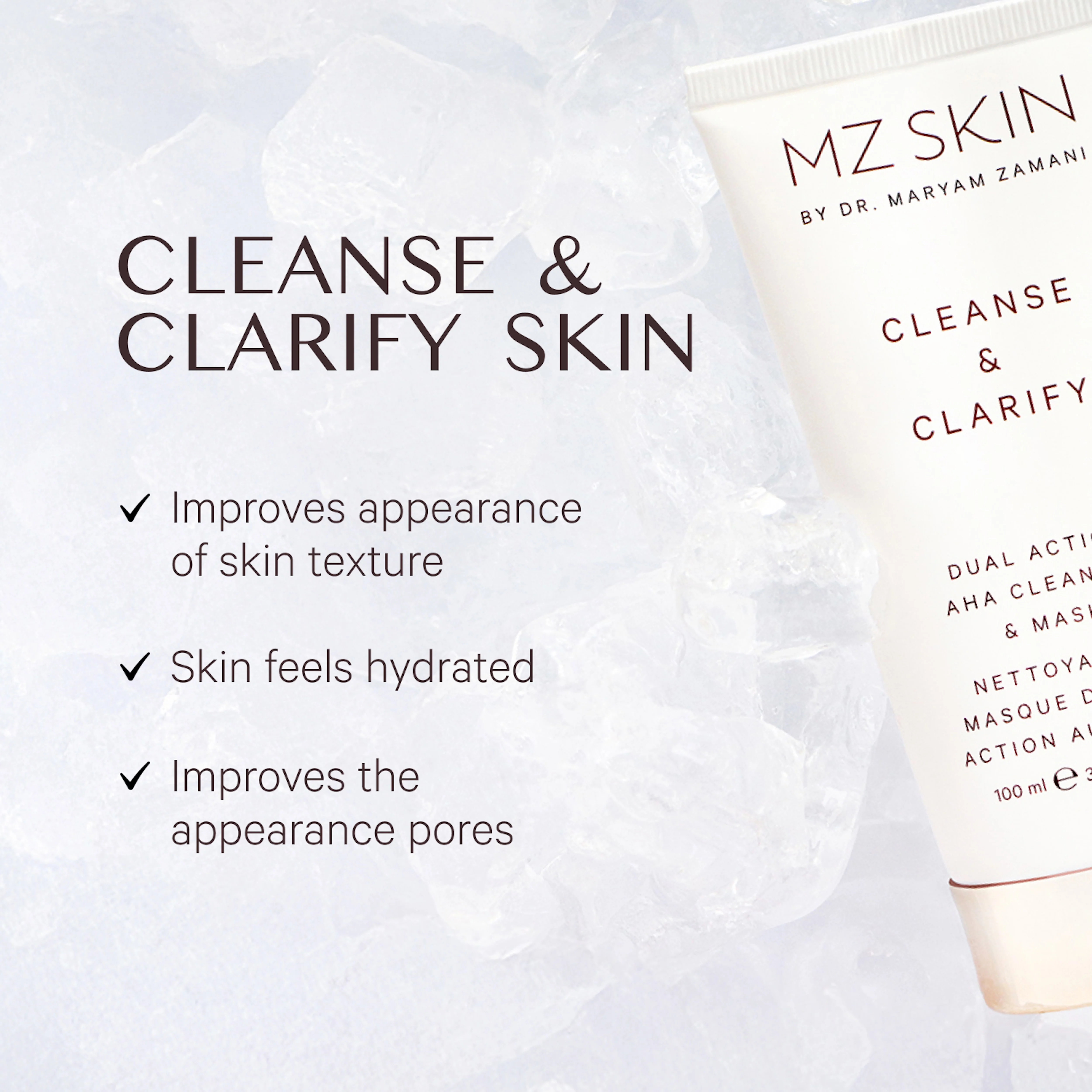 Cleanse & Clarify Dual Action AHA Cleanser & Mask 100ml - Image 2
