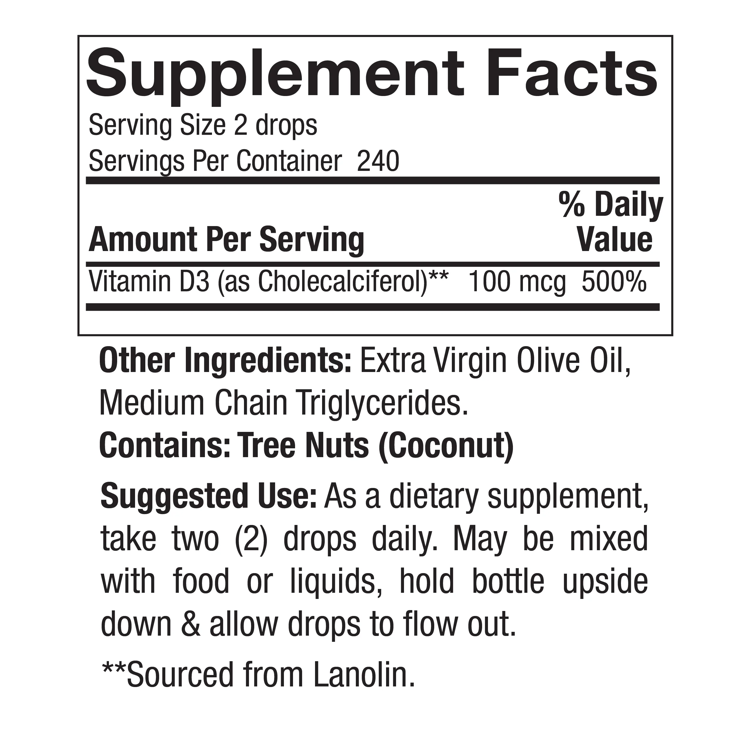 Liquid Vitamin D3 Drops 15ml - Image 3