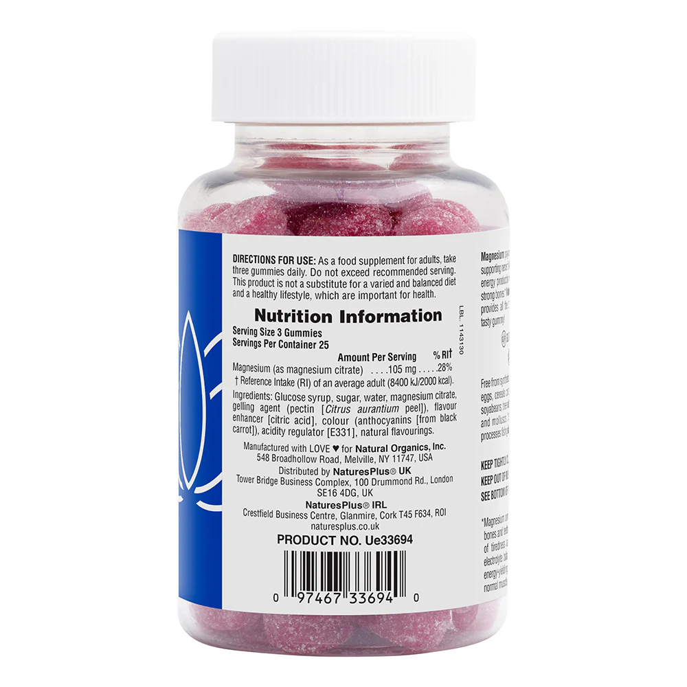 Magnesium Citrate 105mg Gummies 75 pastilles - Image 2