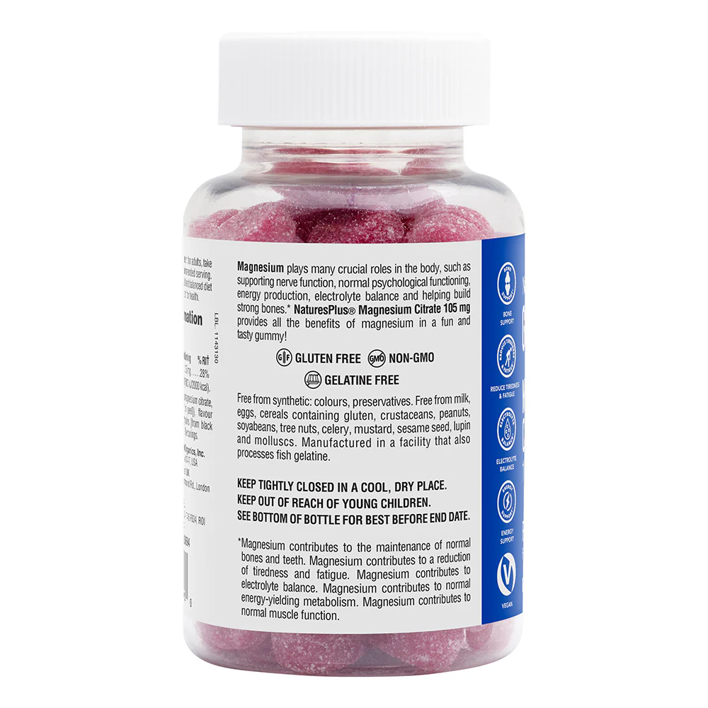 Magnesium Citrate 105mg Gummies 75 pastilles - Image 3
