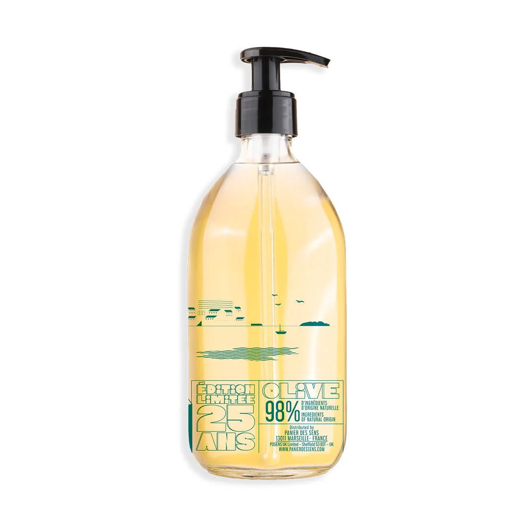 Savon Liquid Marseille Soap In Glass Olive - 490ml - Image 2
