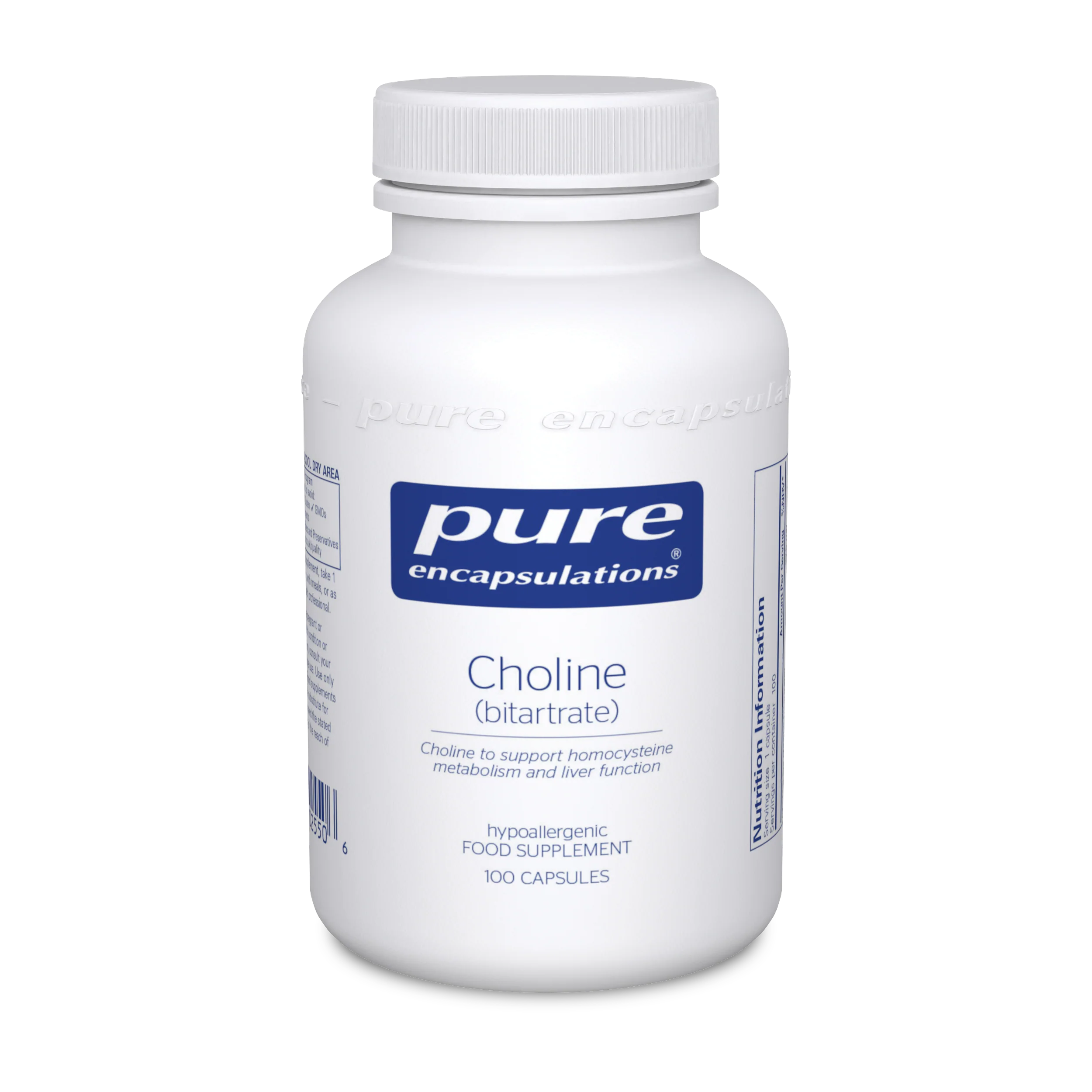 Choline Bitartrate 100 Capsules