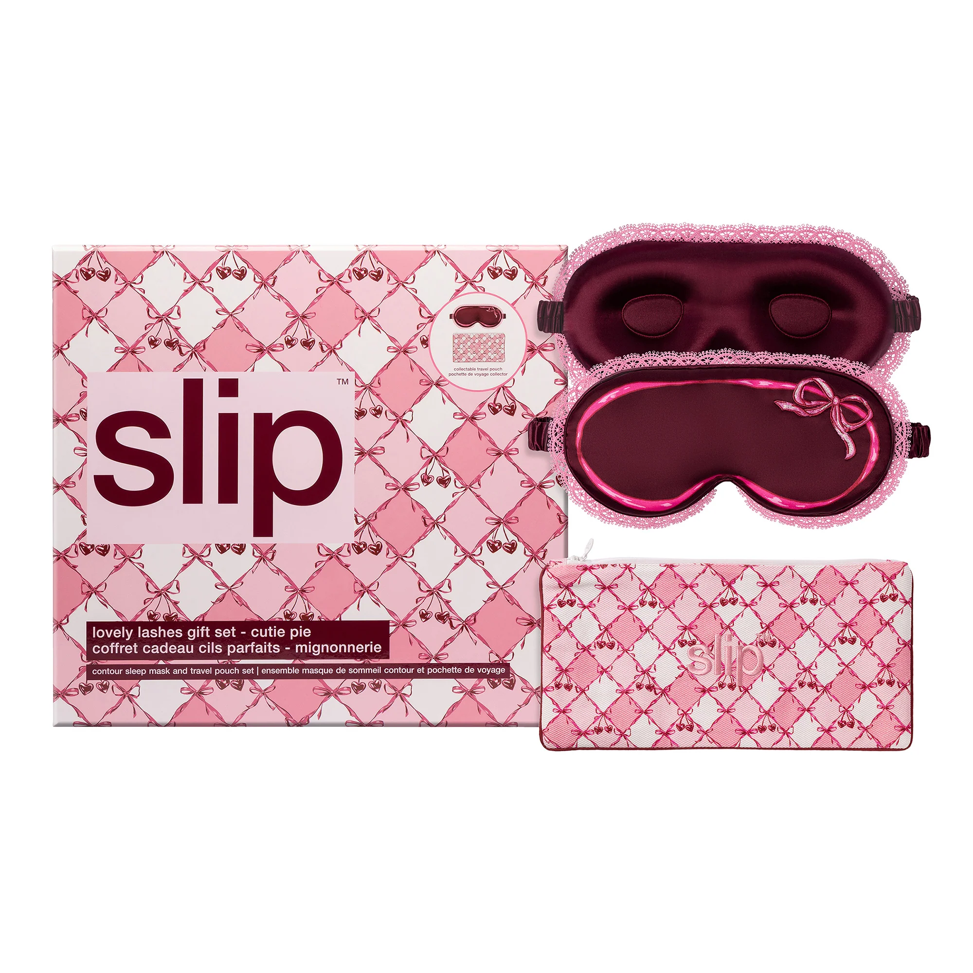 Pure Silk Lovely Lashes Gift Set With Lace Trim - Cutie Pie