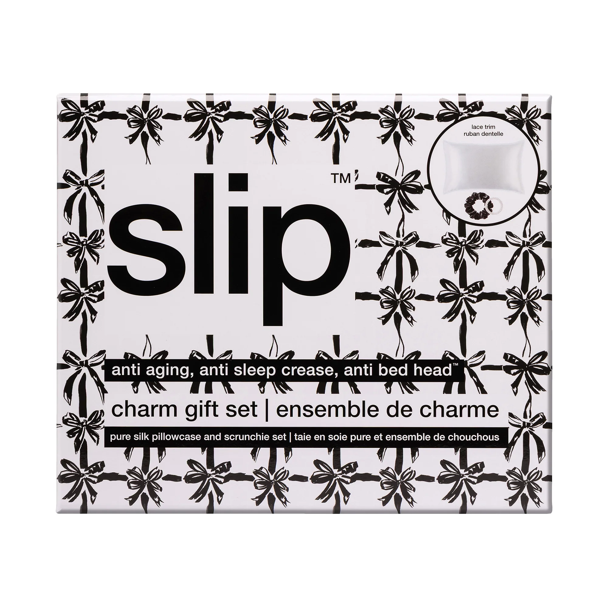 Pure Silk Queen Gift Set With Lace Trim - Charm - Image 8