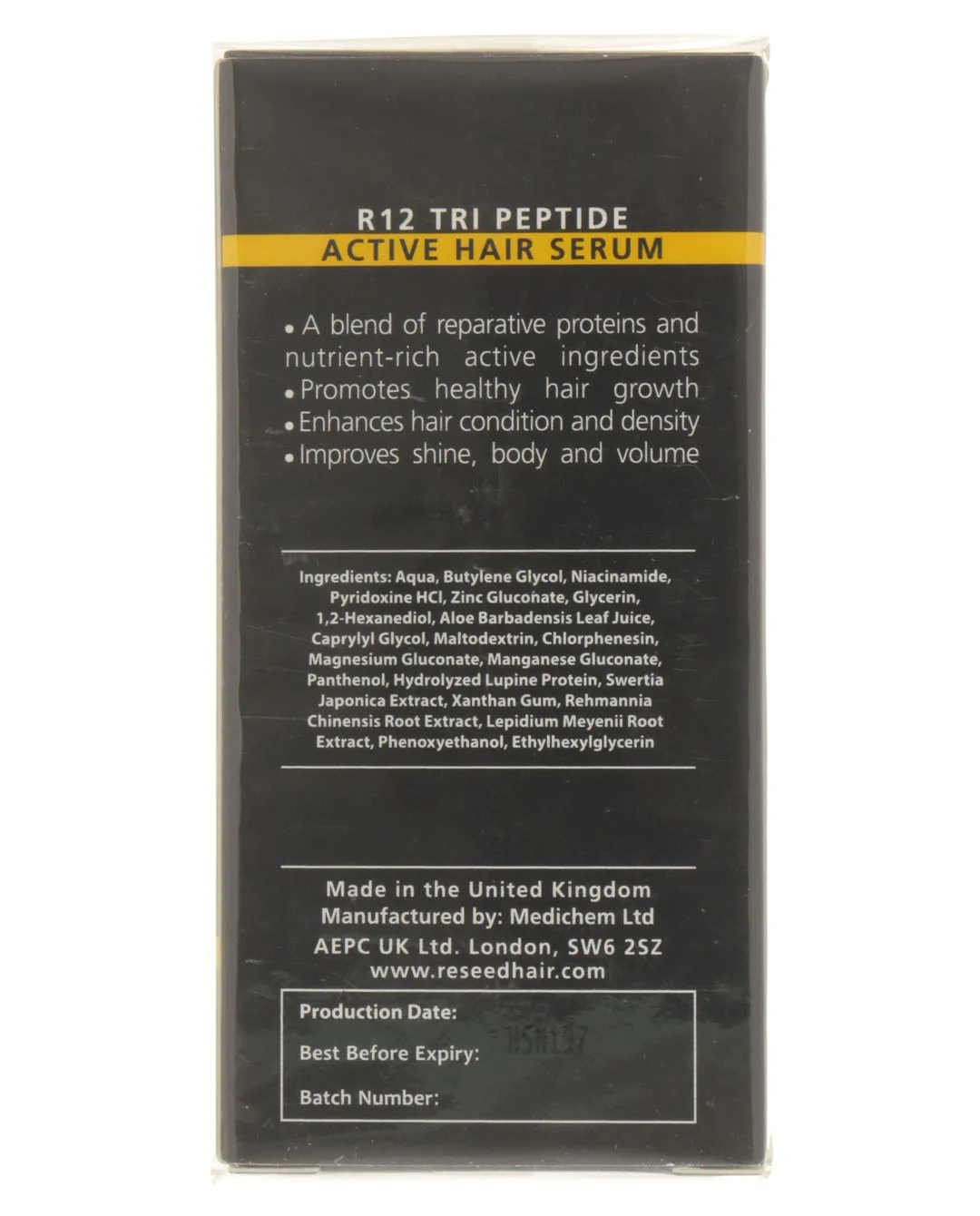 R12 Tri Peptide Active Hair Serum For Men 30ml - Image 3