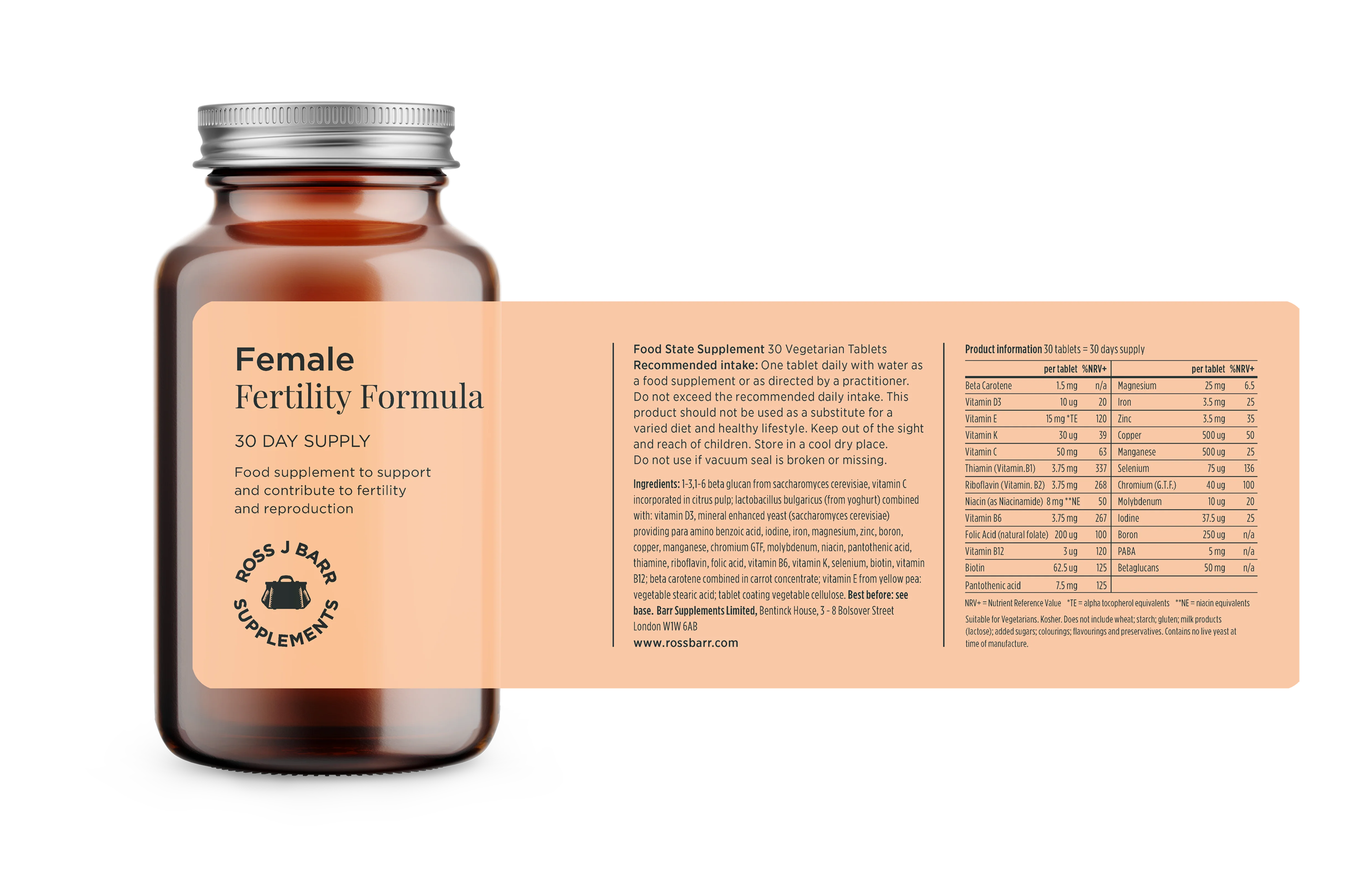 Female Fertility Formula 30 Tablets - Image 3