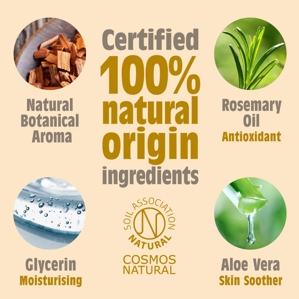 Amber & Sandalwood Natural Deodorant 100ml - Image 3