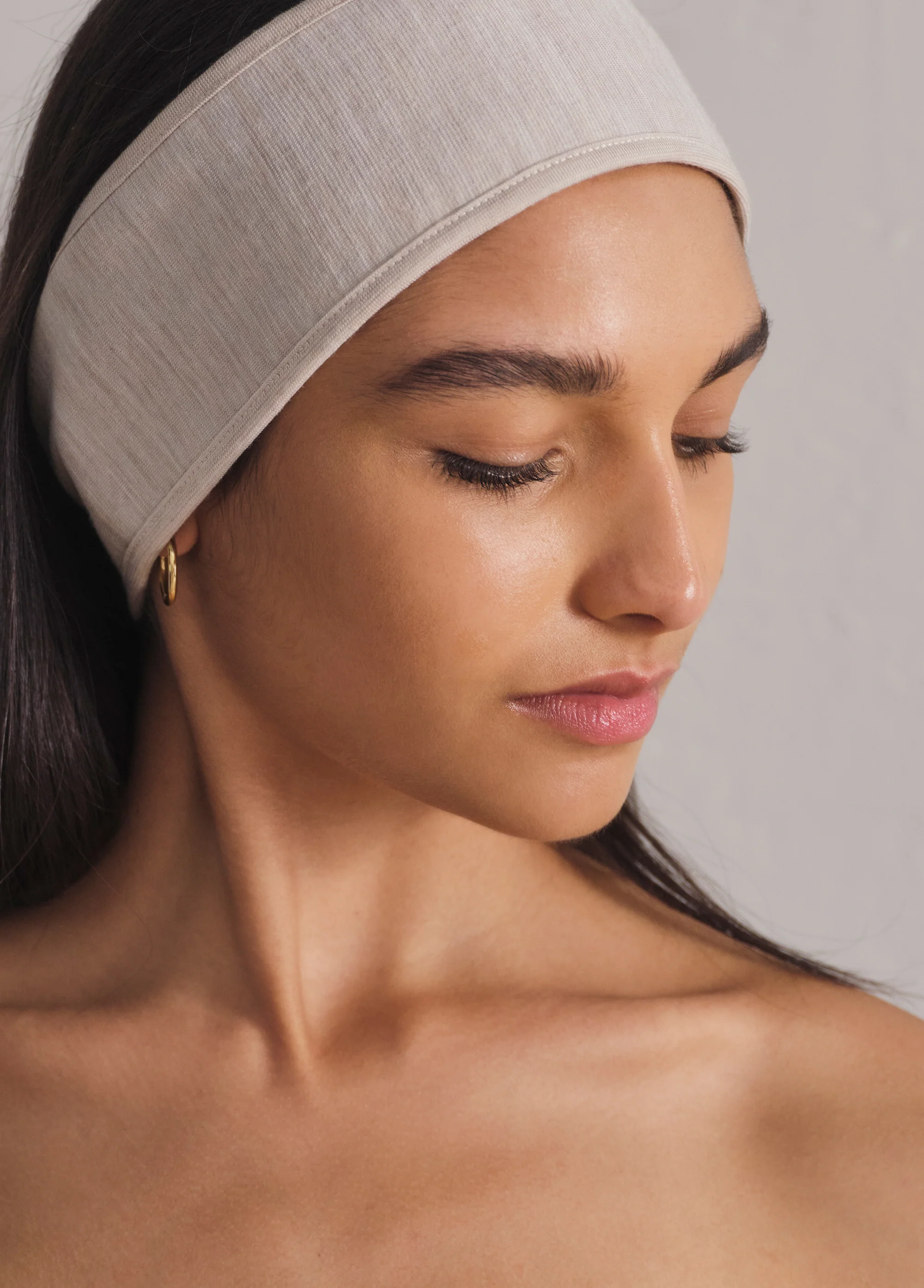 Merino Jersey Spa Headband - Tropical Sand - Image 3