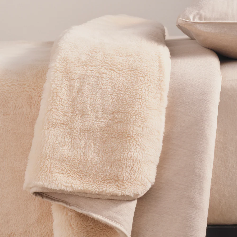 Merino Knit Fleece Calming Blanket - Tropical Sand - King - Image 5