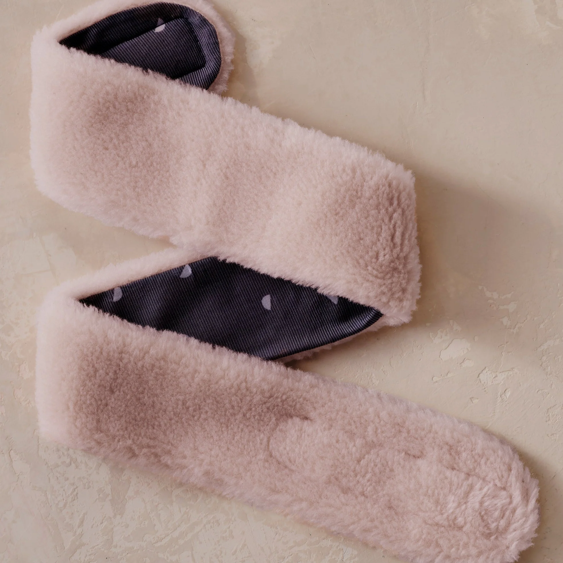 Merino Knit Fleece Spa Headband - Dusty Rose