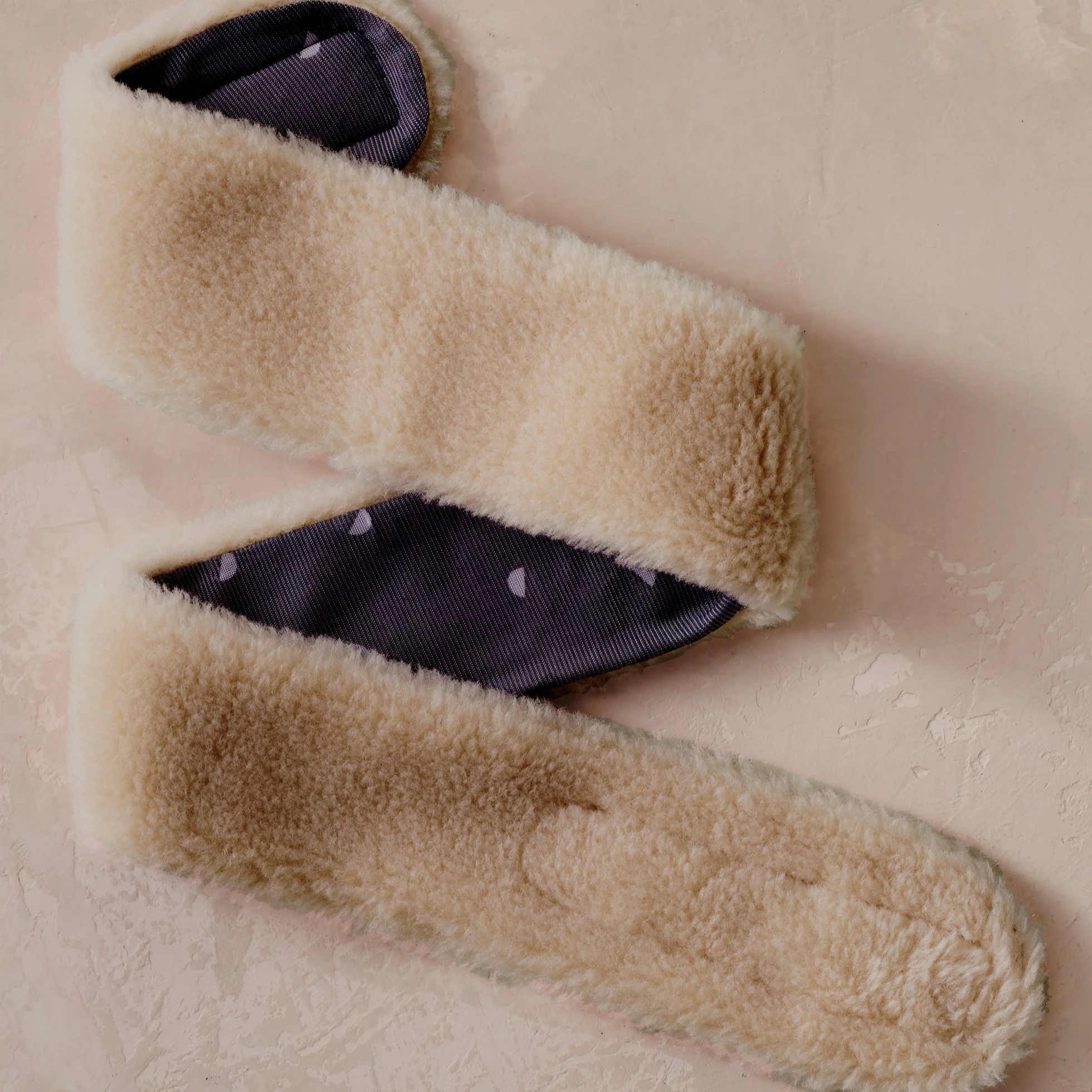 Merino Knit Fleece Spa Headband - Tropical Sand