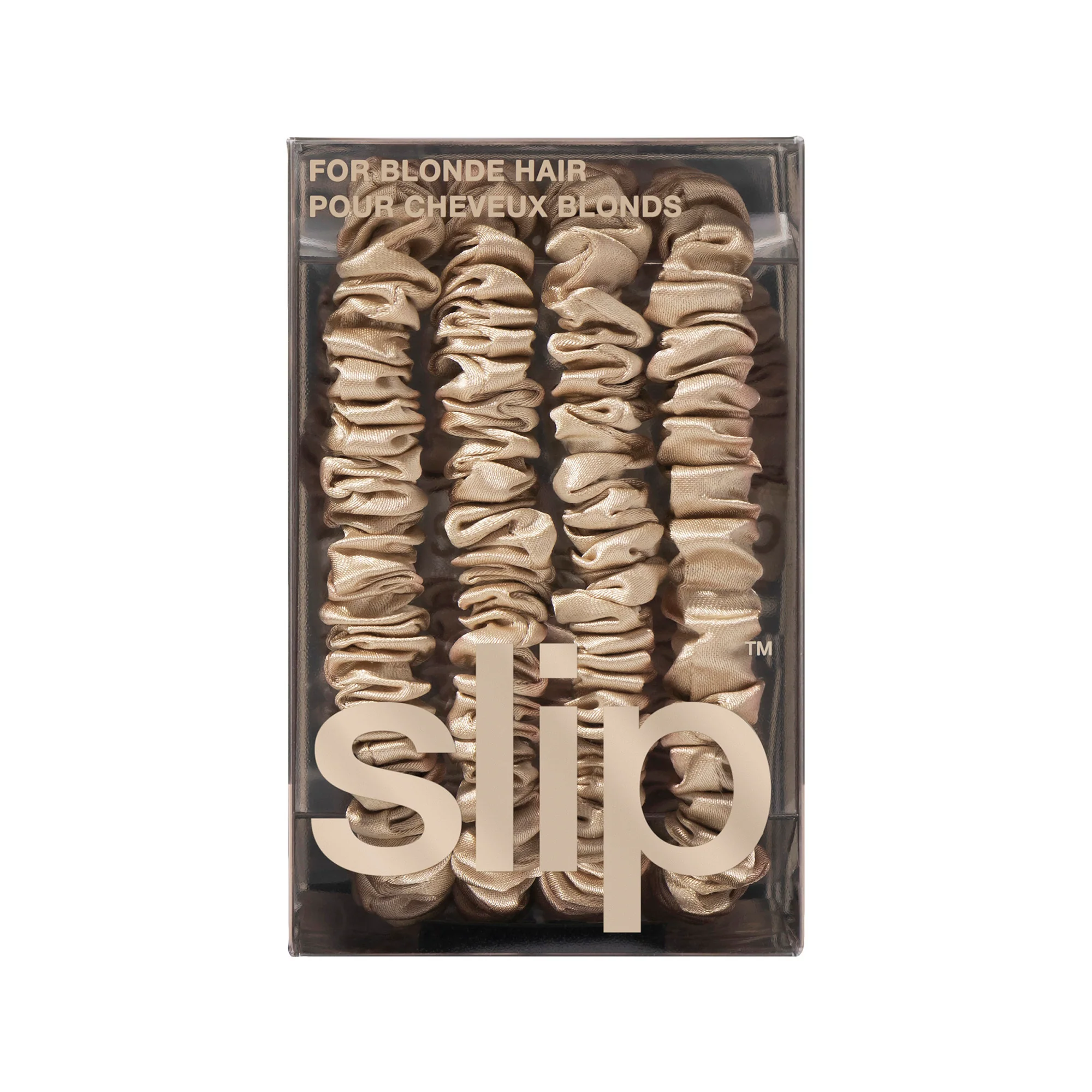 Pure Silk Back To Basics Skinny Scrunchies - Blonde 1 Unit - Image 3