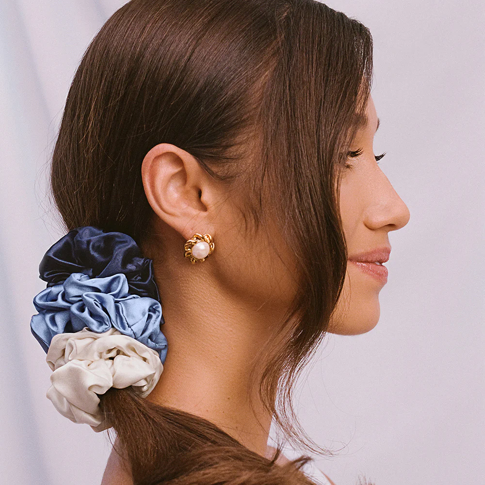 Pure Silk Large Scrunchies - Skye - Image 3