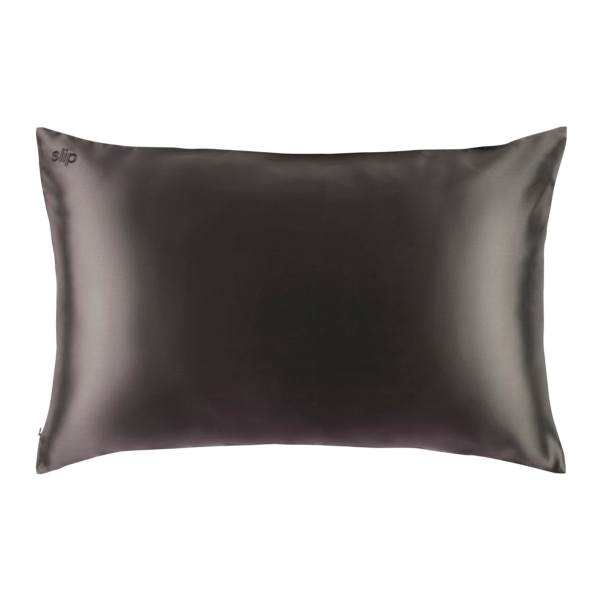 Pure Silk Queen Pillowcase - Charcoal 1 Unit - Image 2