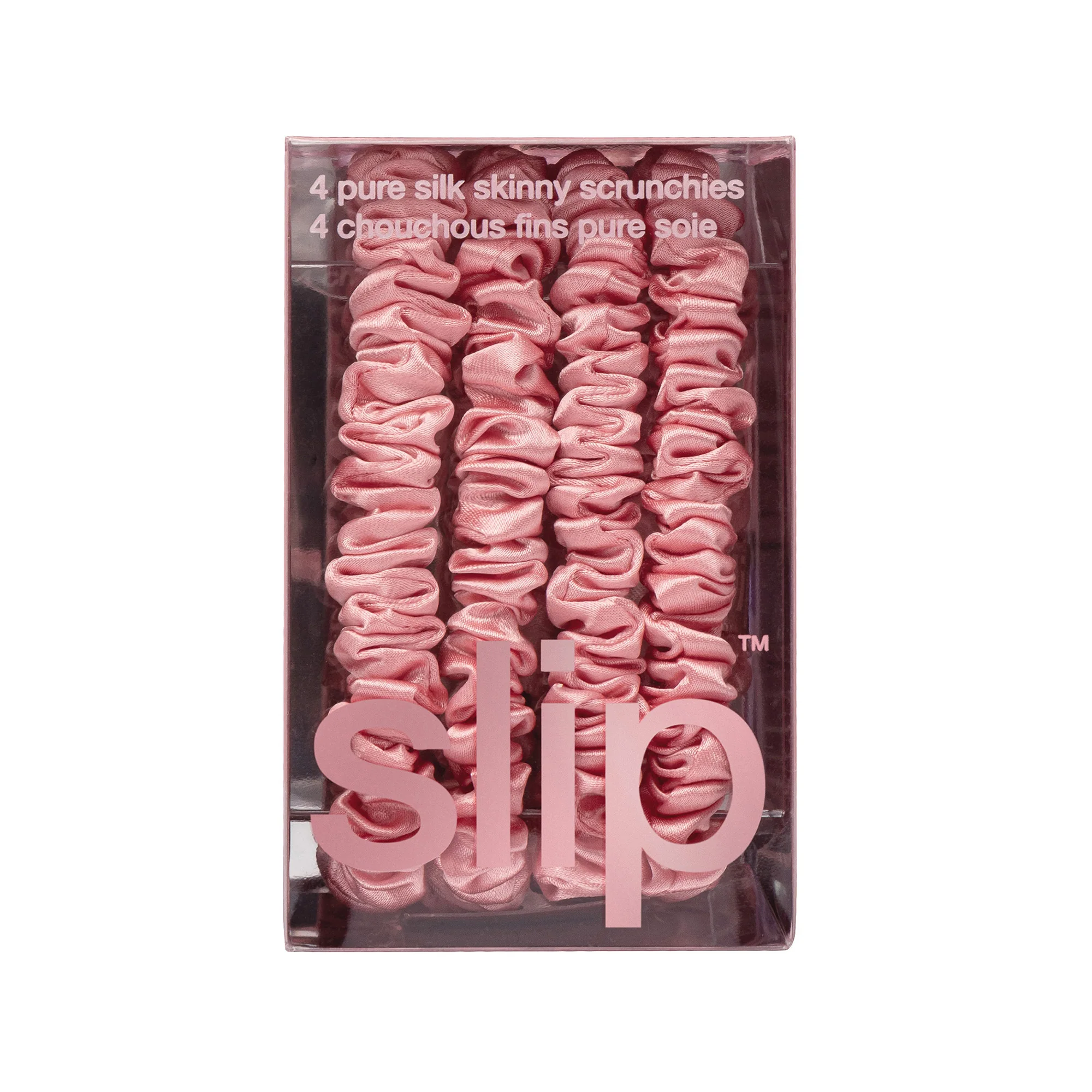 Pure Silk Skinny Scrunchies - Rose 1 Unit - Image 3