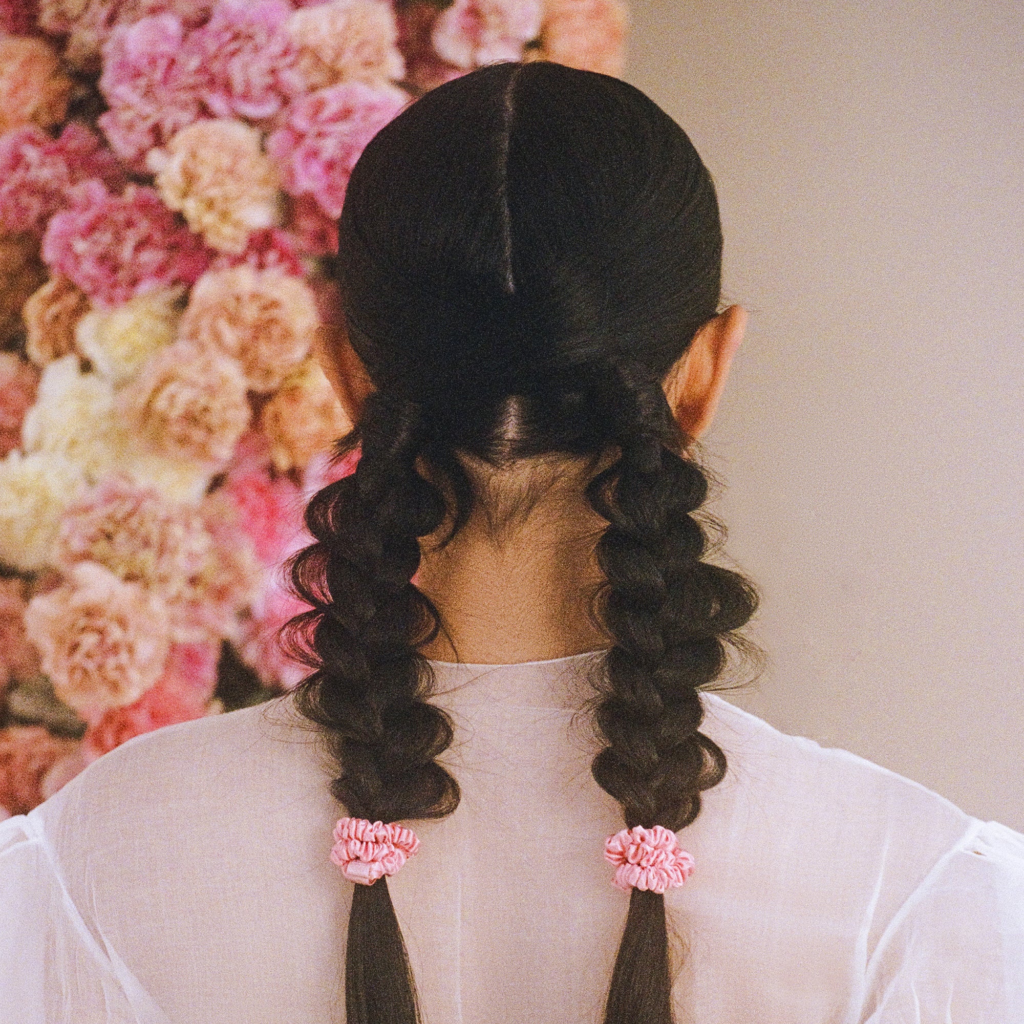 Pure Silk Skinny Scrunchies - Rose 1 Unit - Image 5